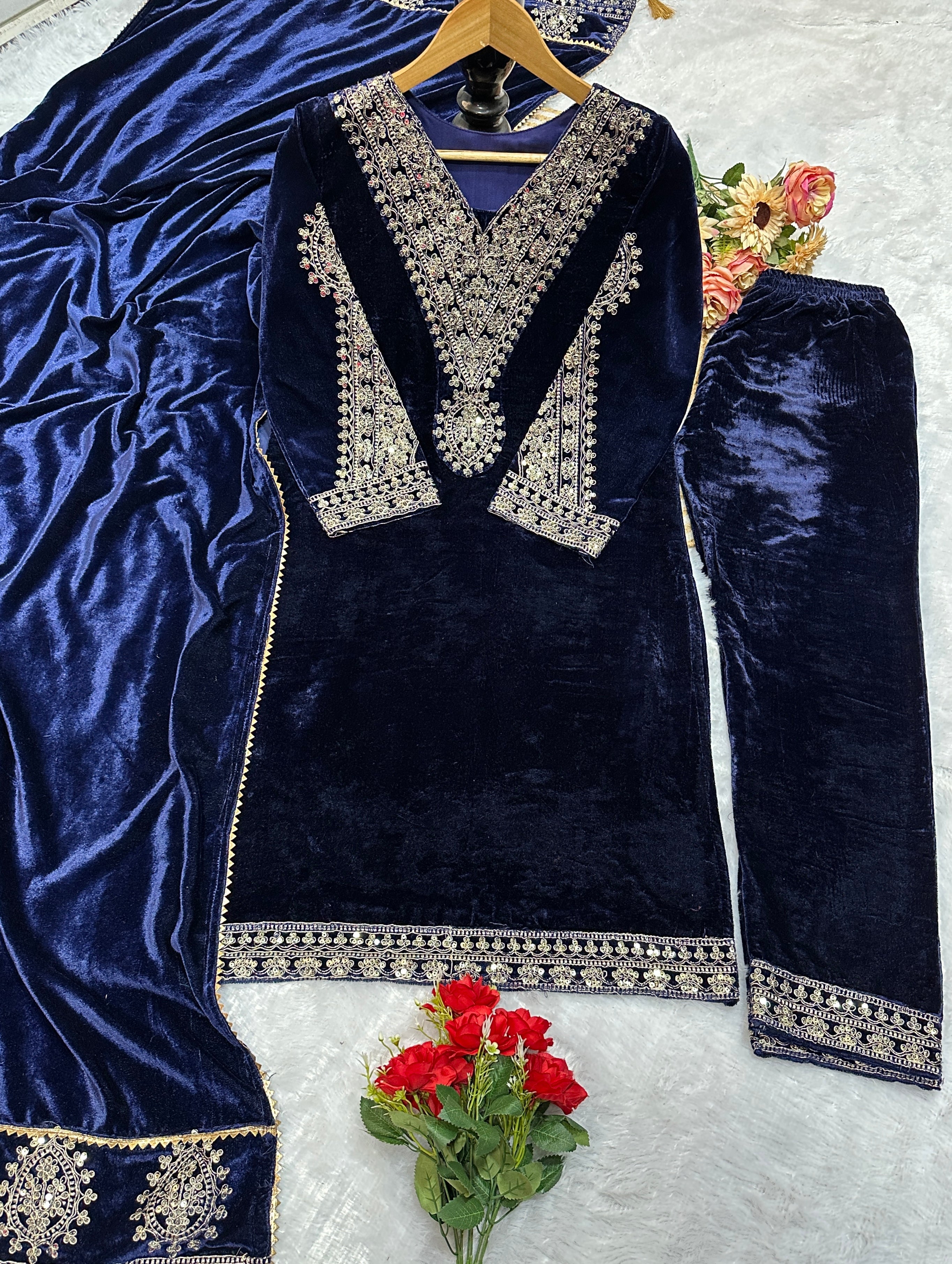 Designer Party Wear Look Top Plazzo And Dupatta
