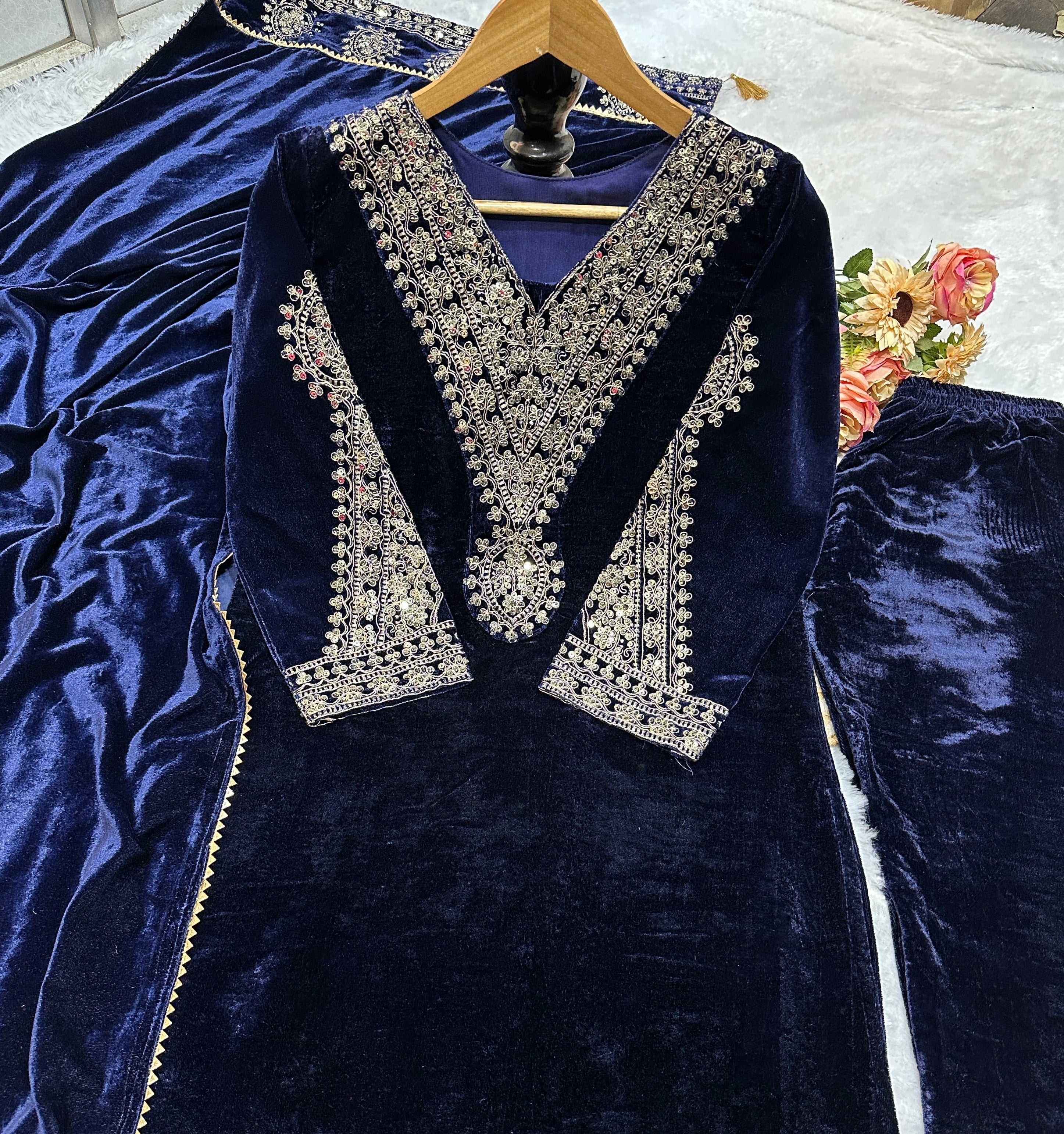 Designer Party Wear Look Top Plazzo And Dupatta