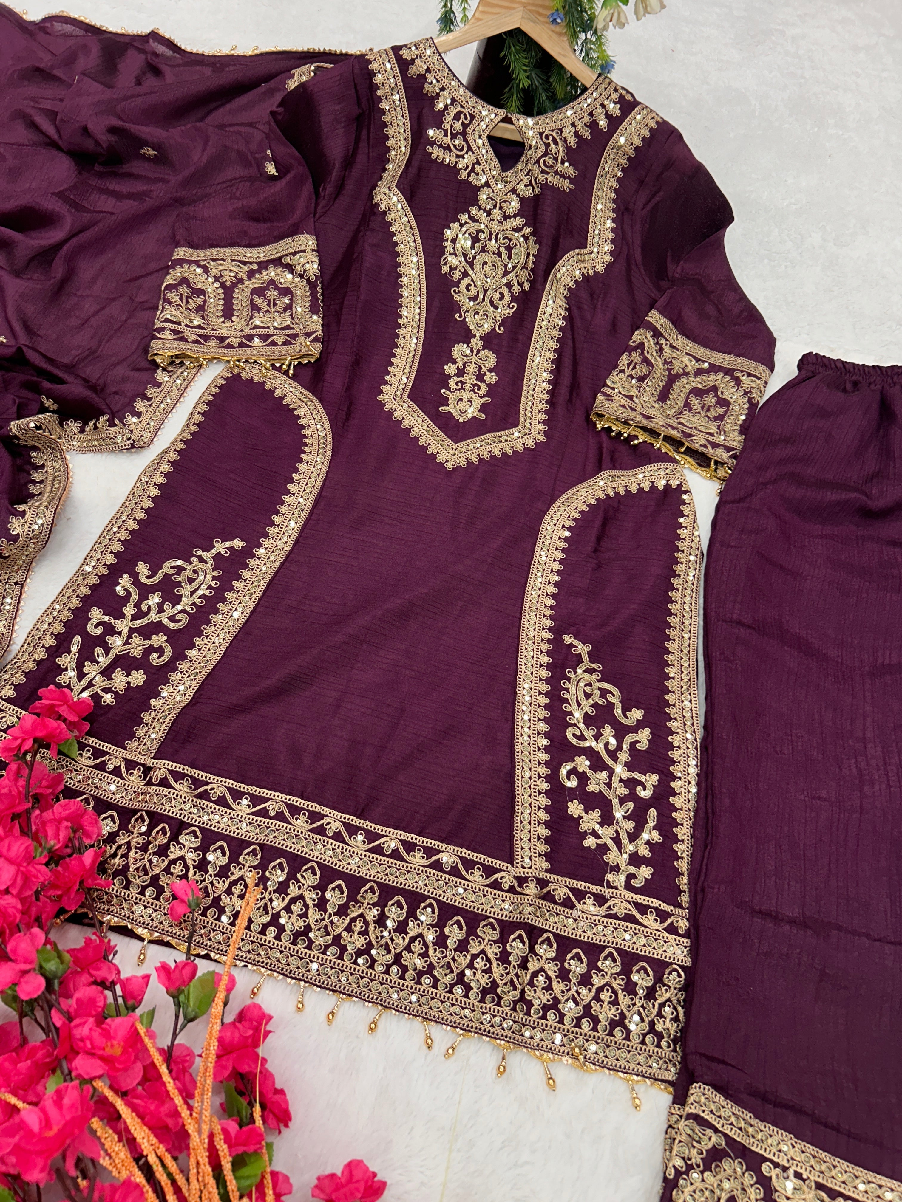 Party Wear Beautiful Top-Bottom And Fancy Dupatta