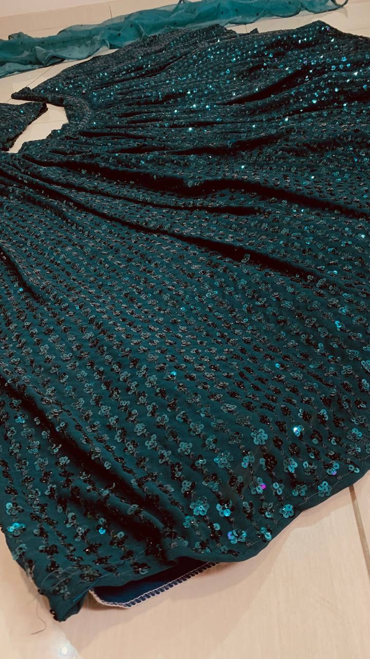 Designer Party Wear Look Lehenga Choli With Sequence Work