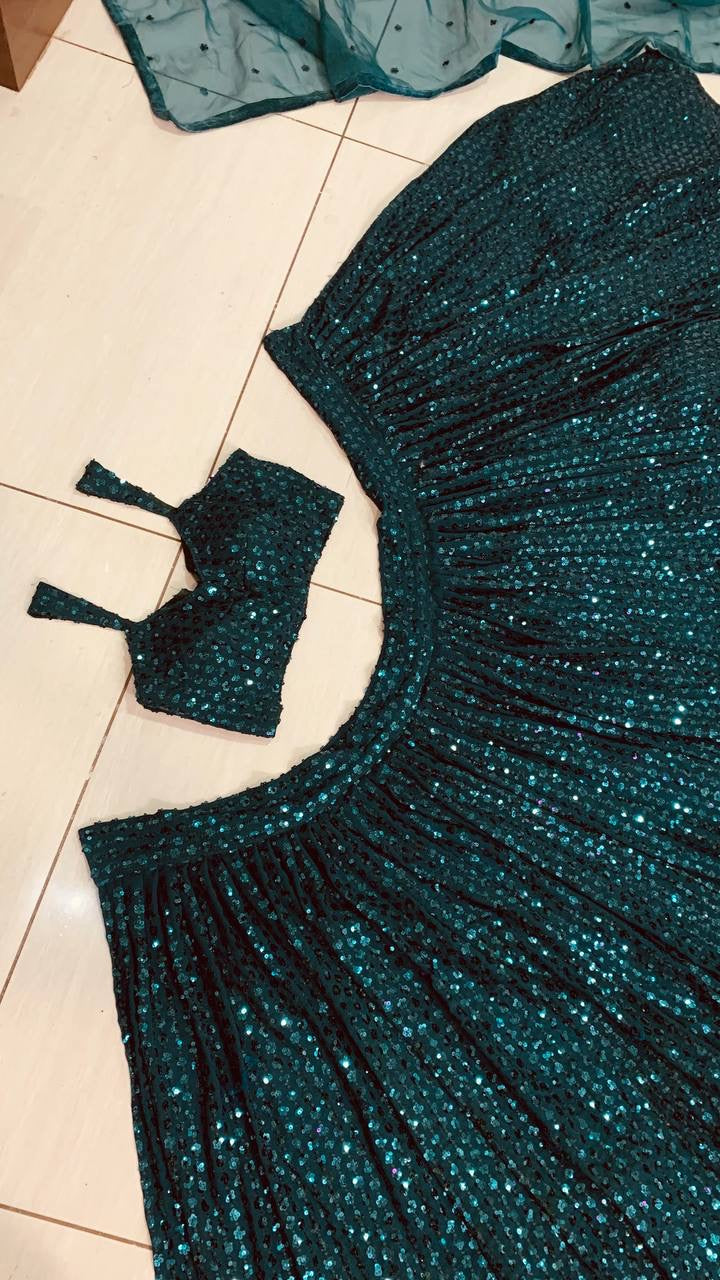 Designer Party Wear Look Lehenga Choli With Sequence Work