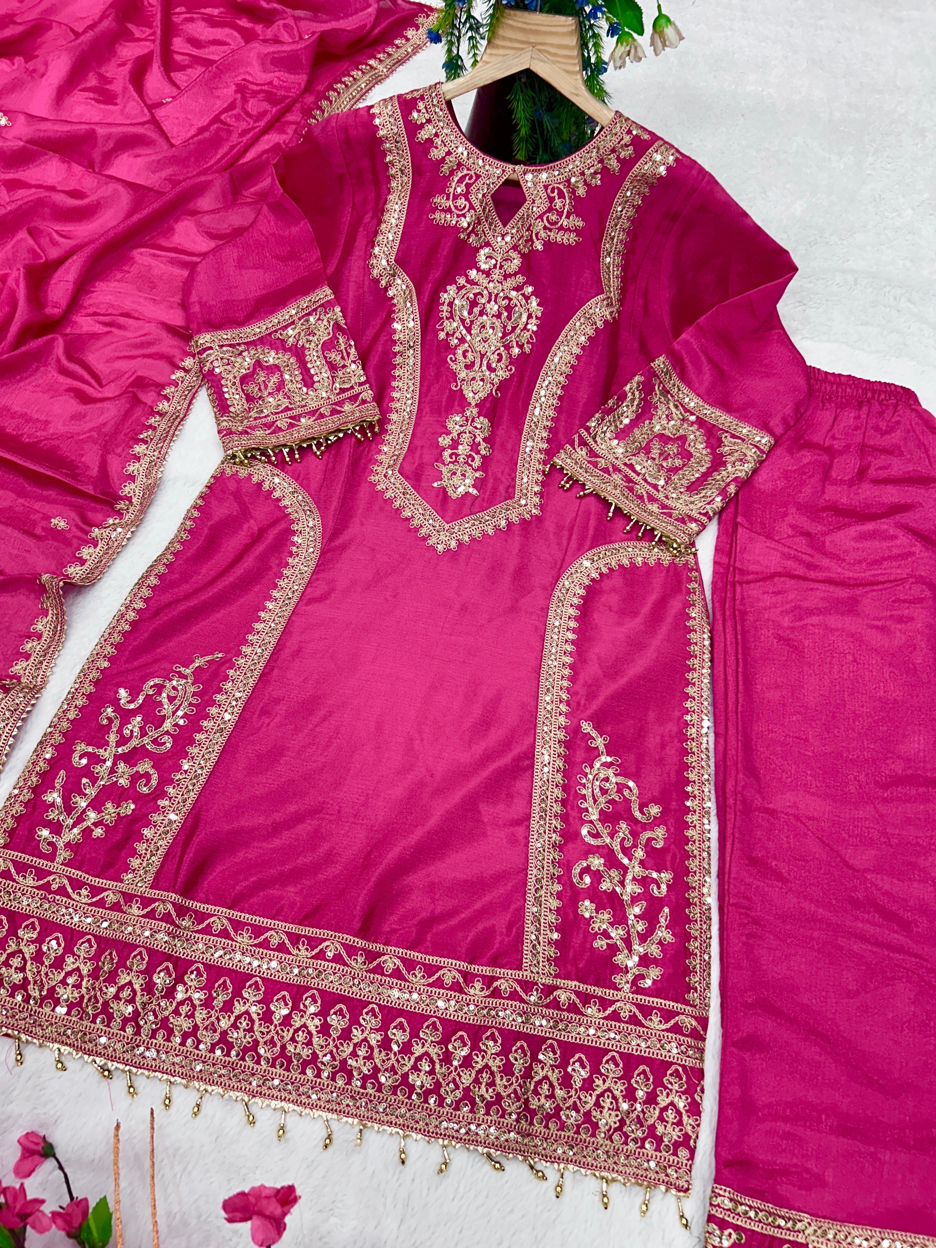 Party Wear Beautiful Top-Bottom And Fancy Dupatta