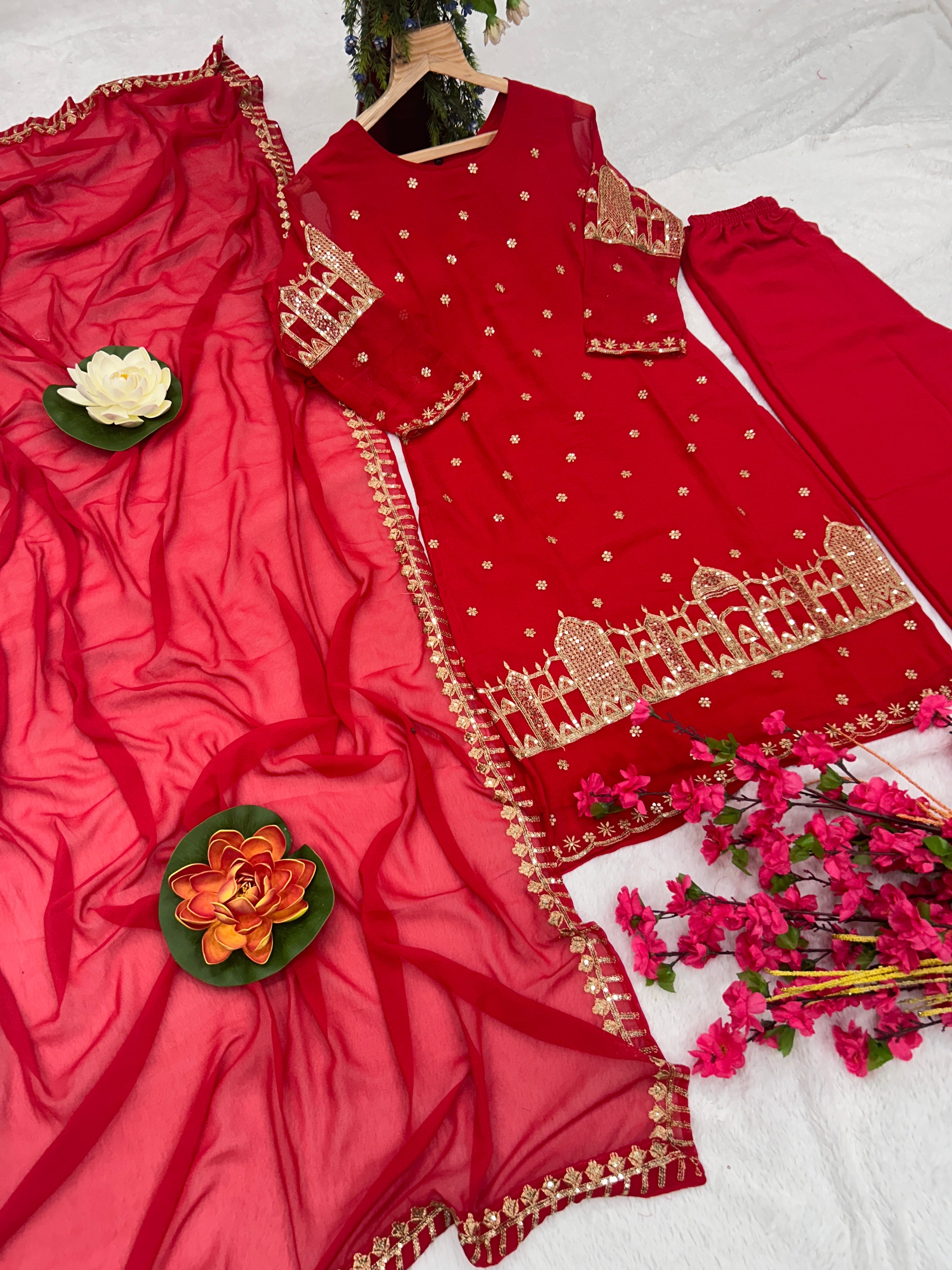 Party Wear Designer Top-Bottom With Beautiful Dupatta