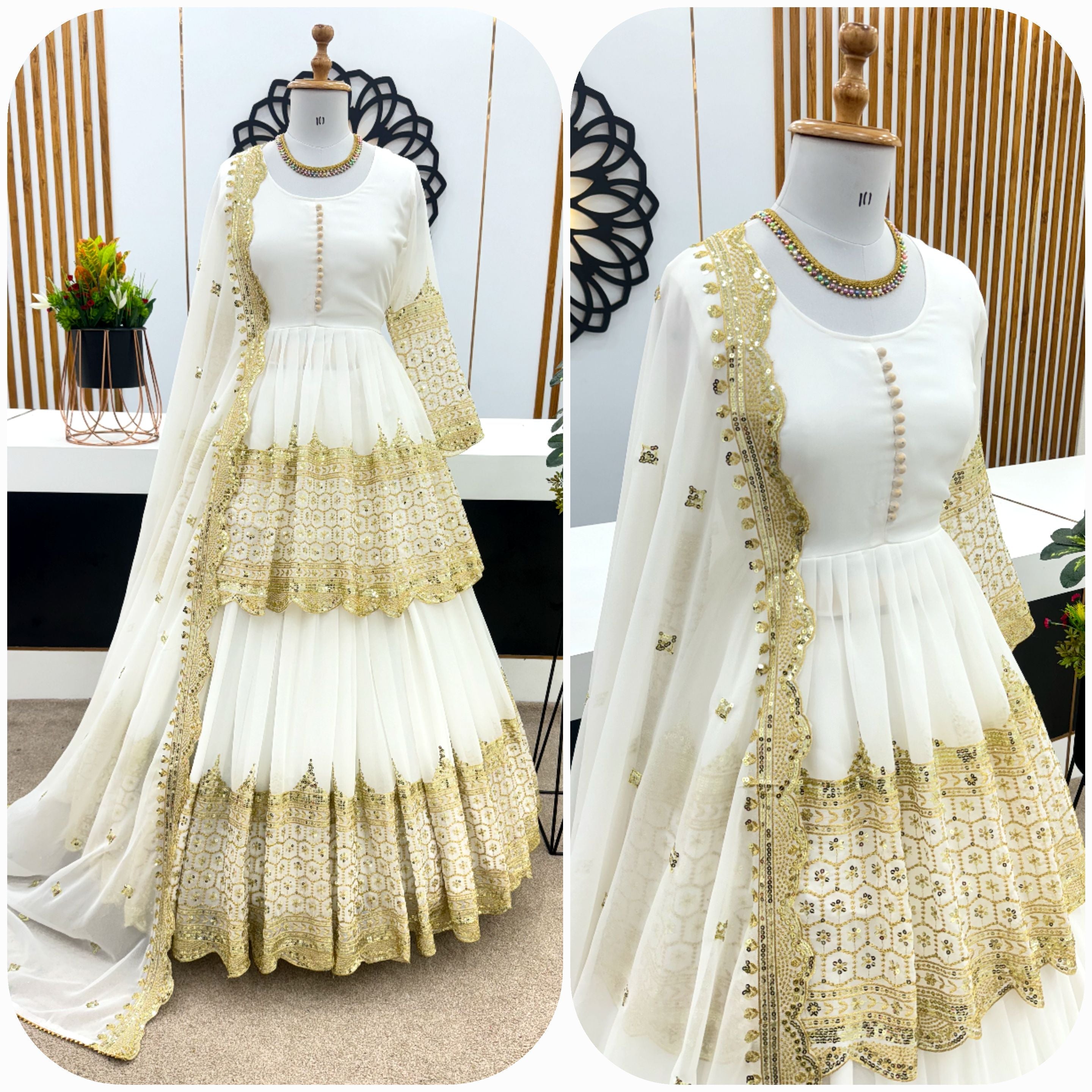 Beautiful Party Wear Top Lehenga And Dupatta With Embroidery Sequence Work