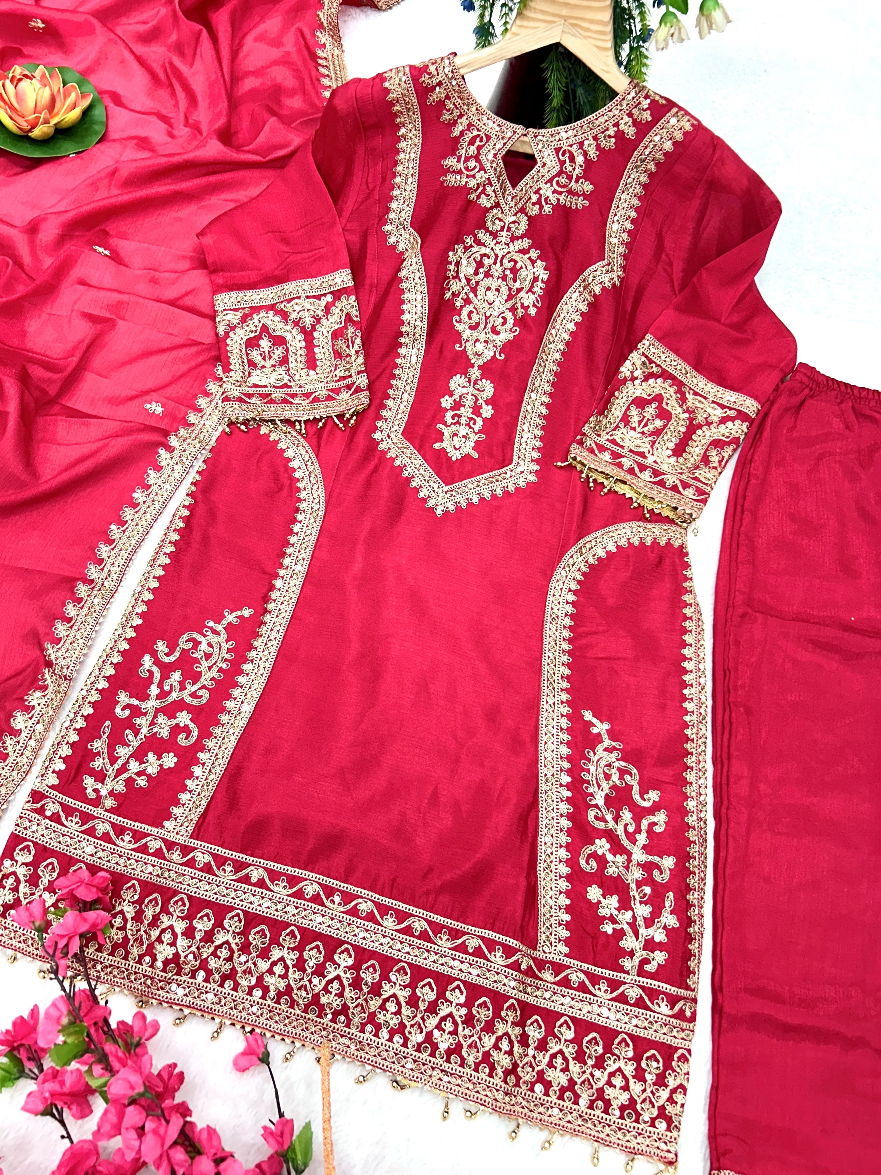 Party Wear Beautiful Top-Bottom And Fancy Dupatta