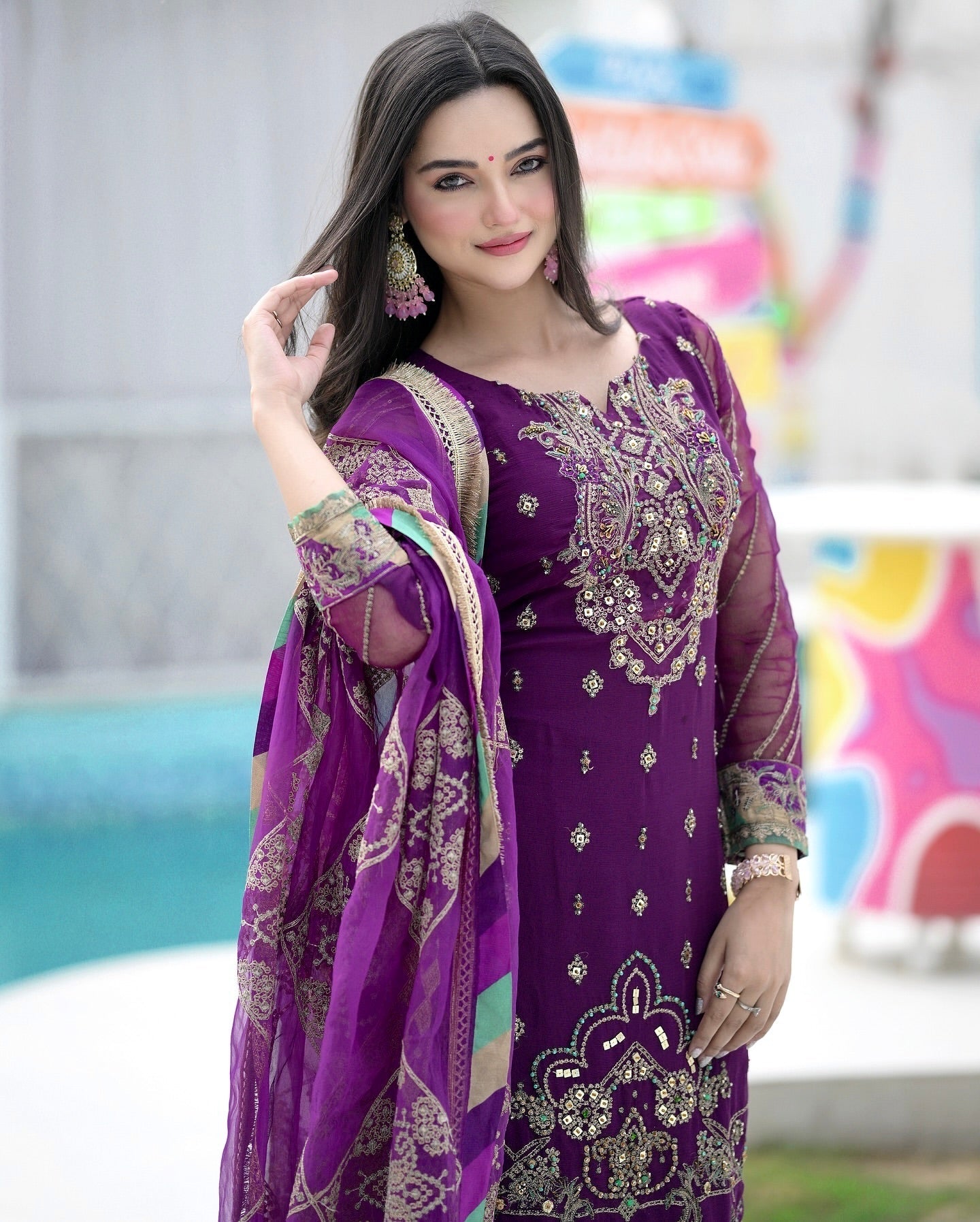 Party Wear Beautiful Top-Bottom And Dupatta