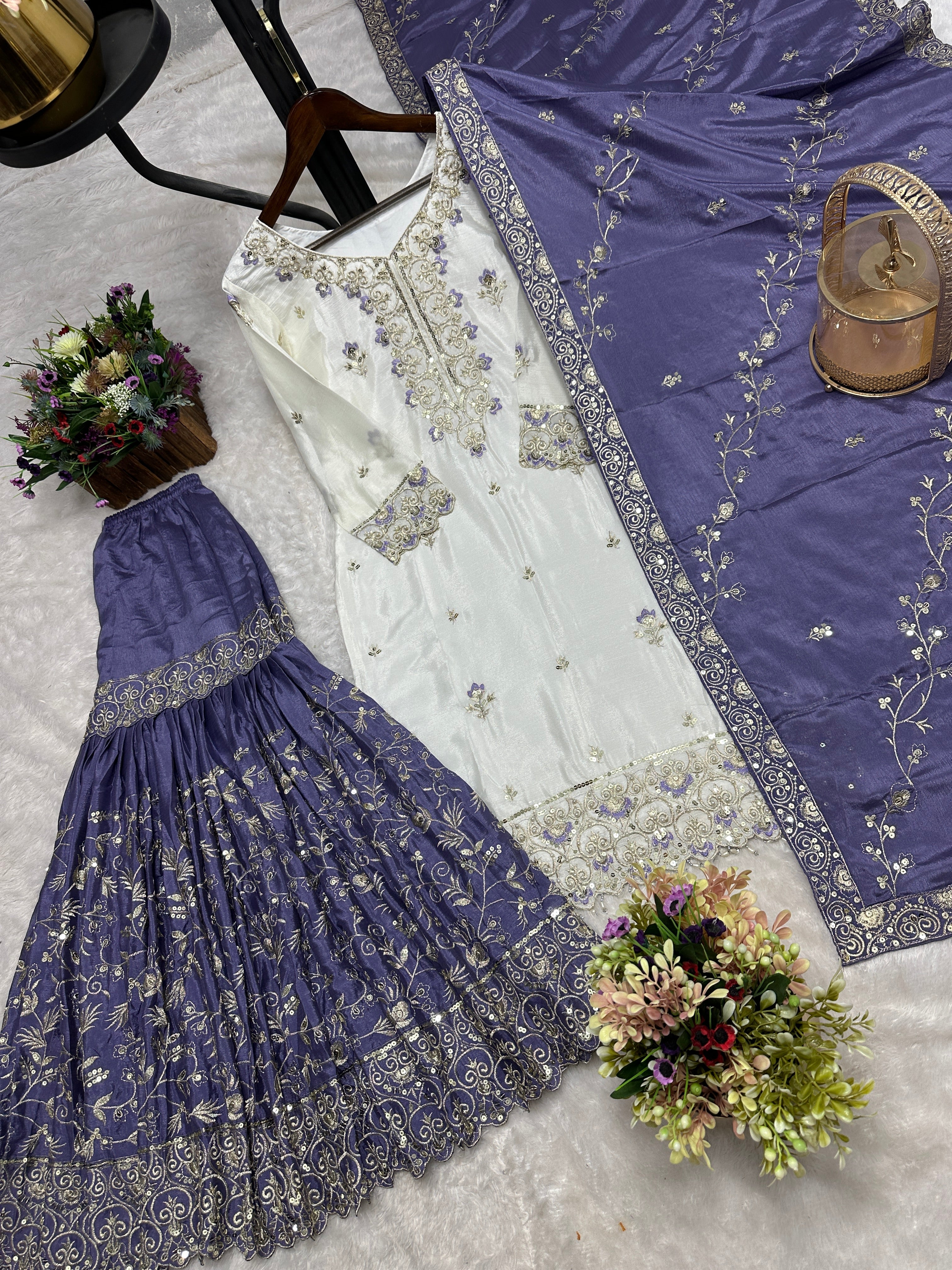 Party Wear Beautiful Top And Bottom With Dupatta