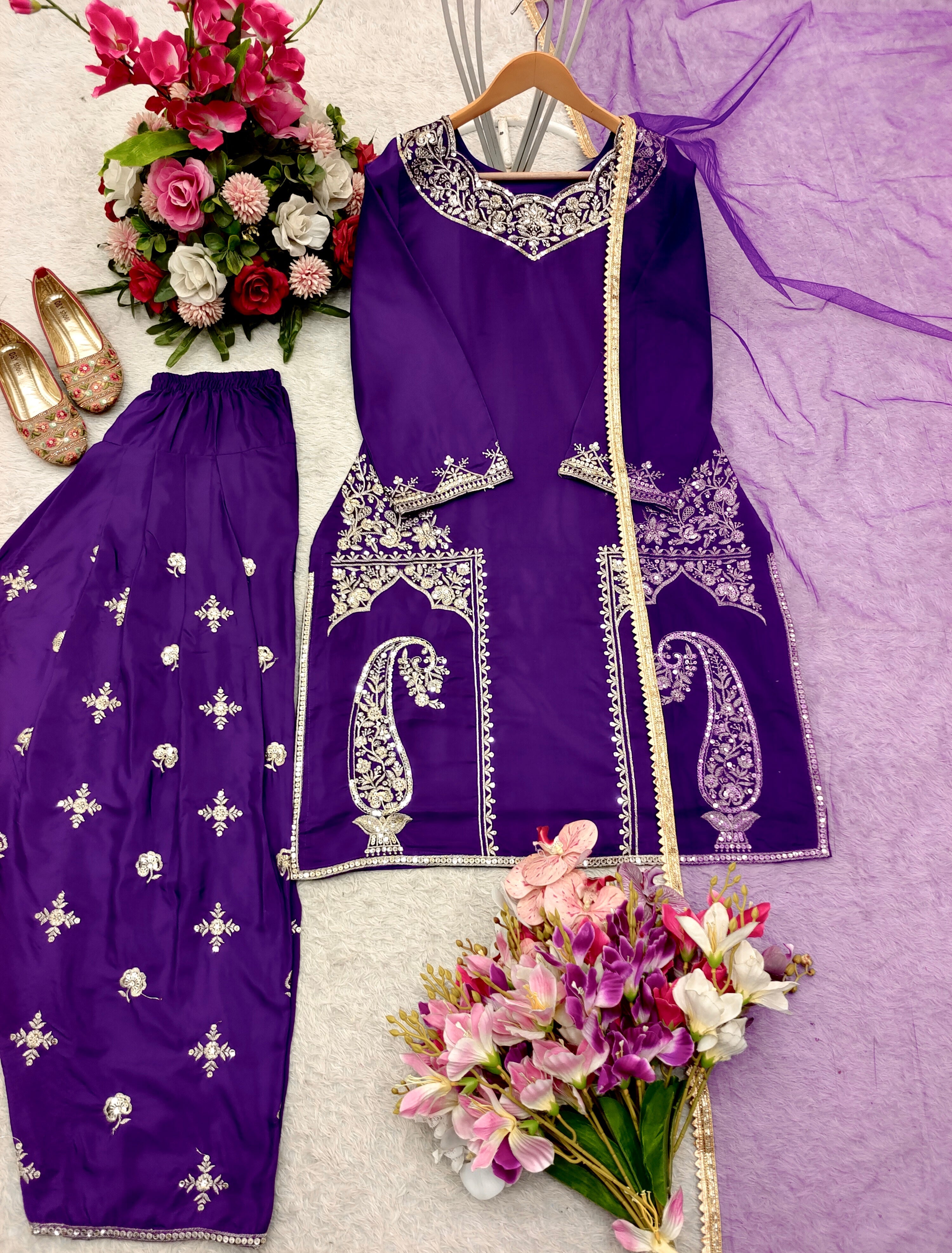 Party Wear Beautiful Top-Bottom And Fancy Dupatta
