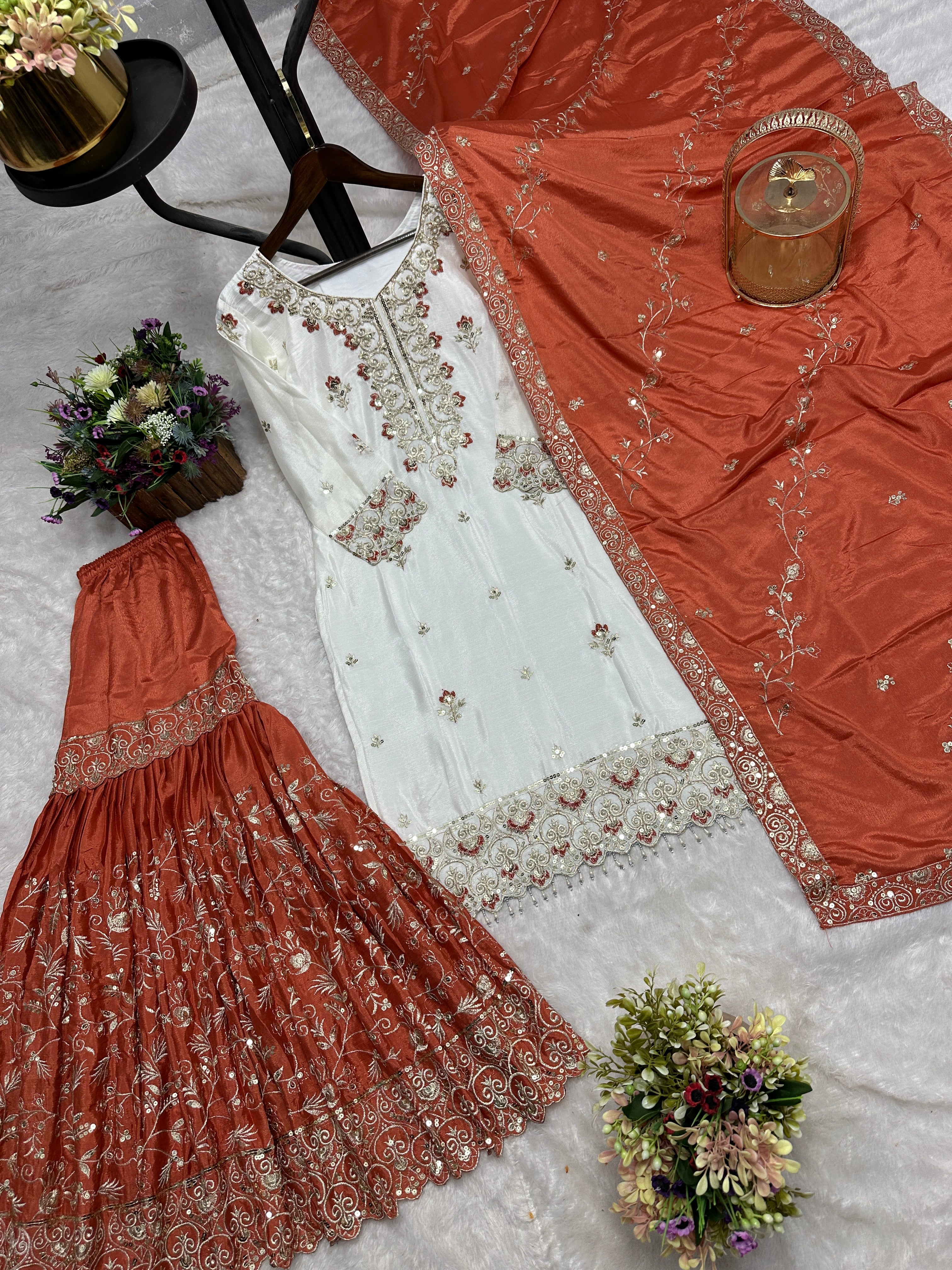 Party Wear Beautiful Top And Bottom With Dupatta