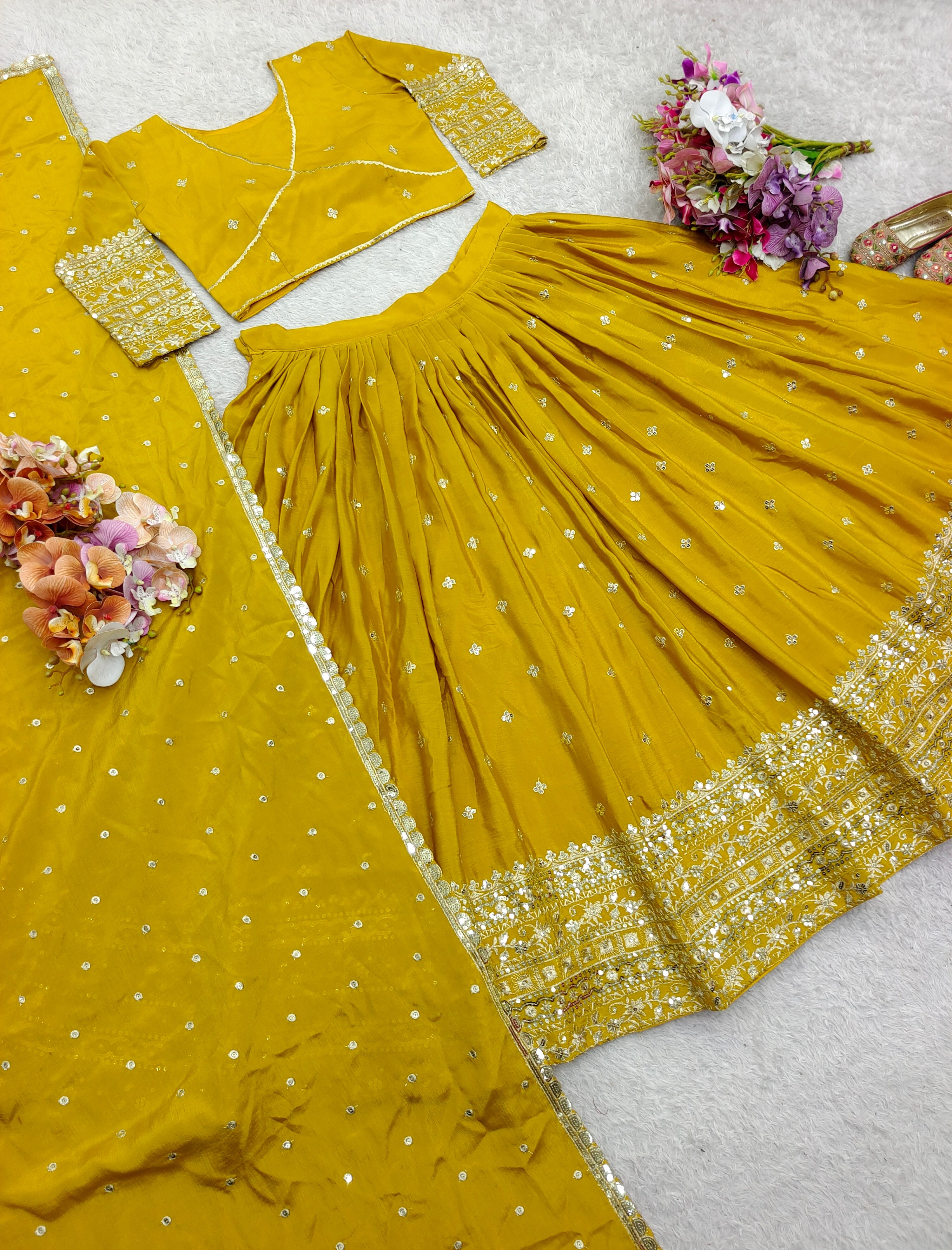 Party Wear Lehenga Choli With Embroidery Sequence Work