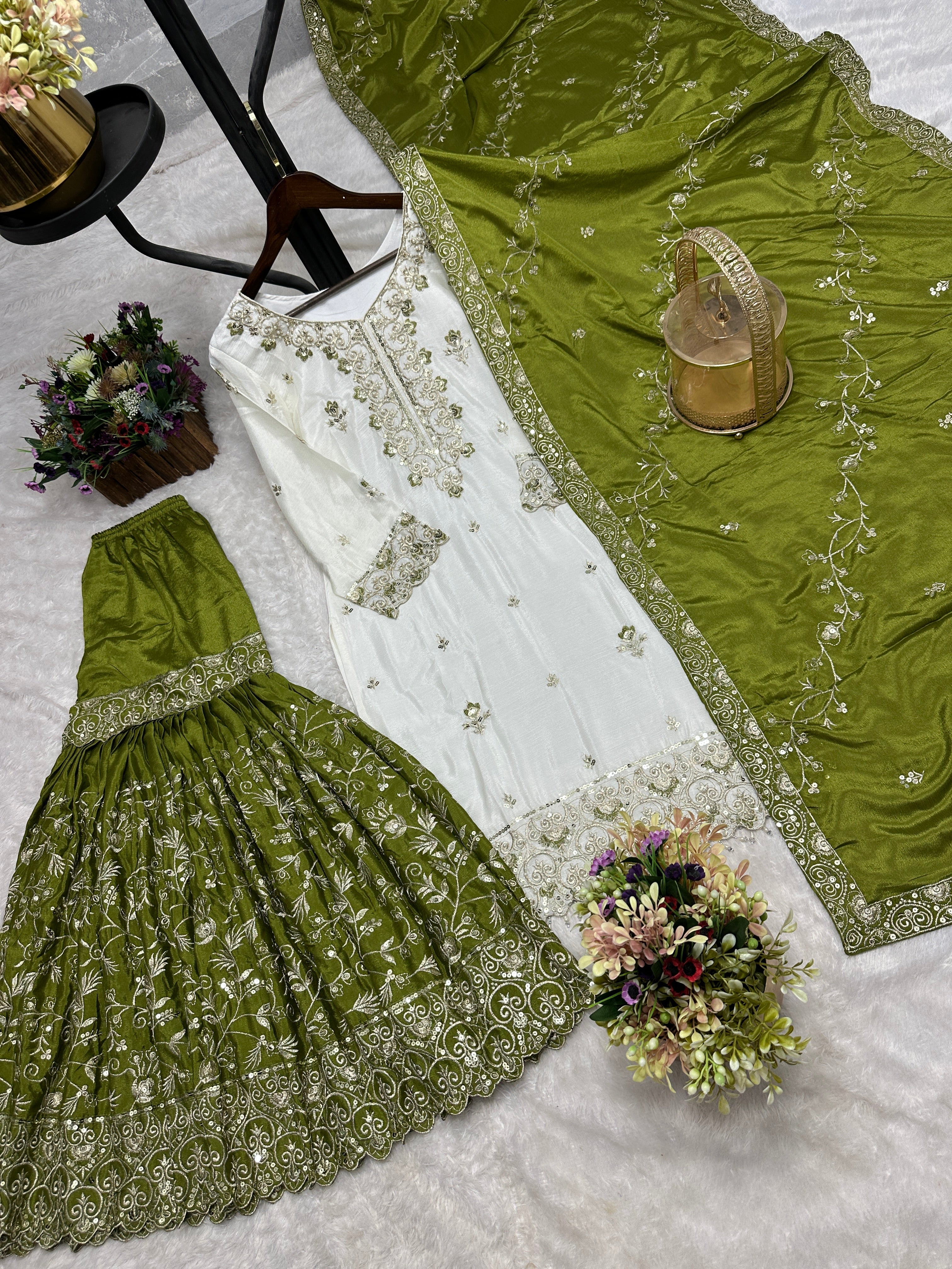 Party Wear Beautiful Top And Bottom With Dupatta