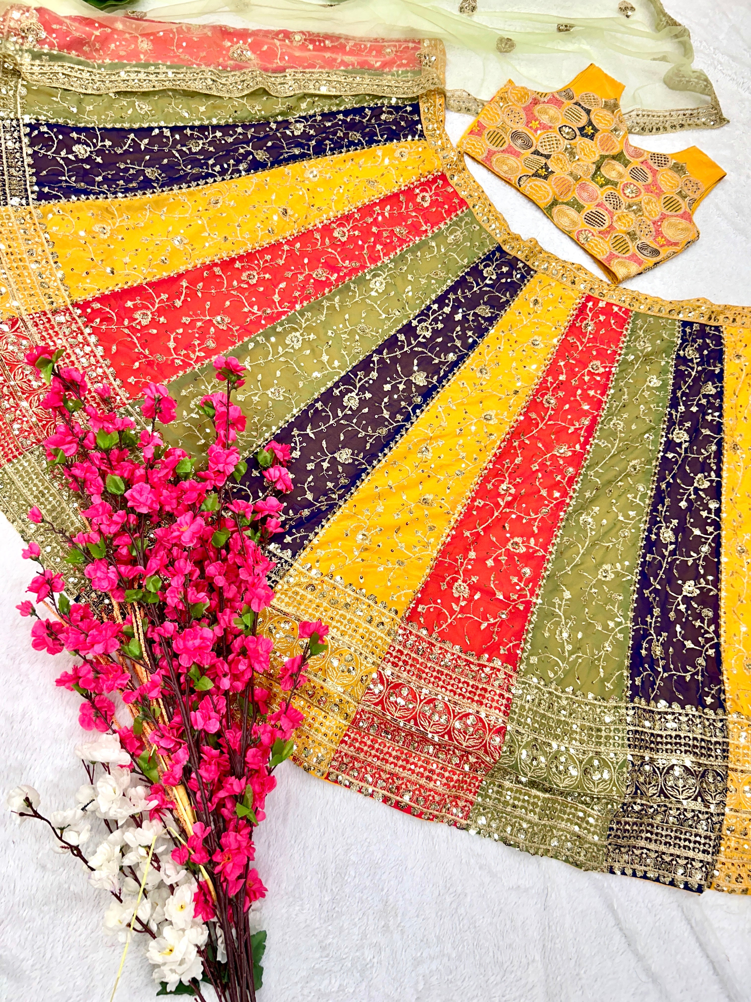 Party Wear Beautiful Lehenga Choli With Embroidery Work