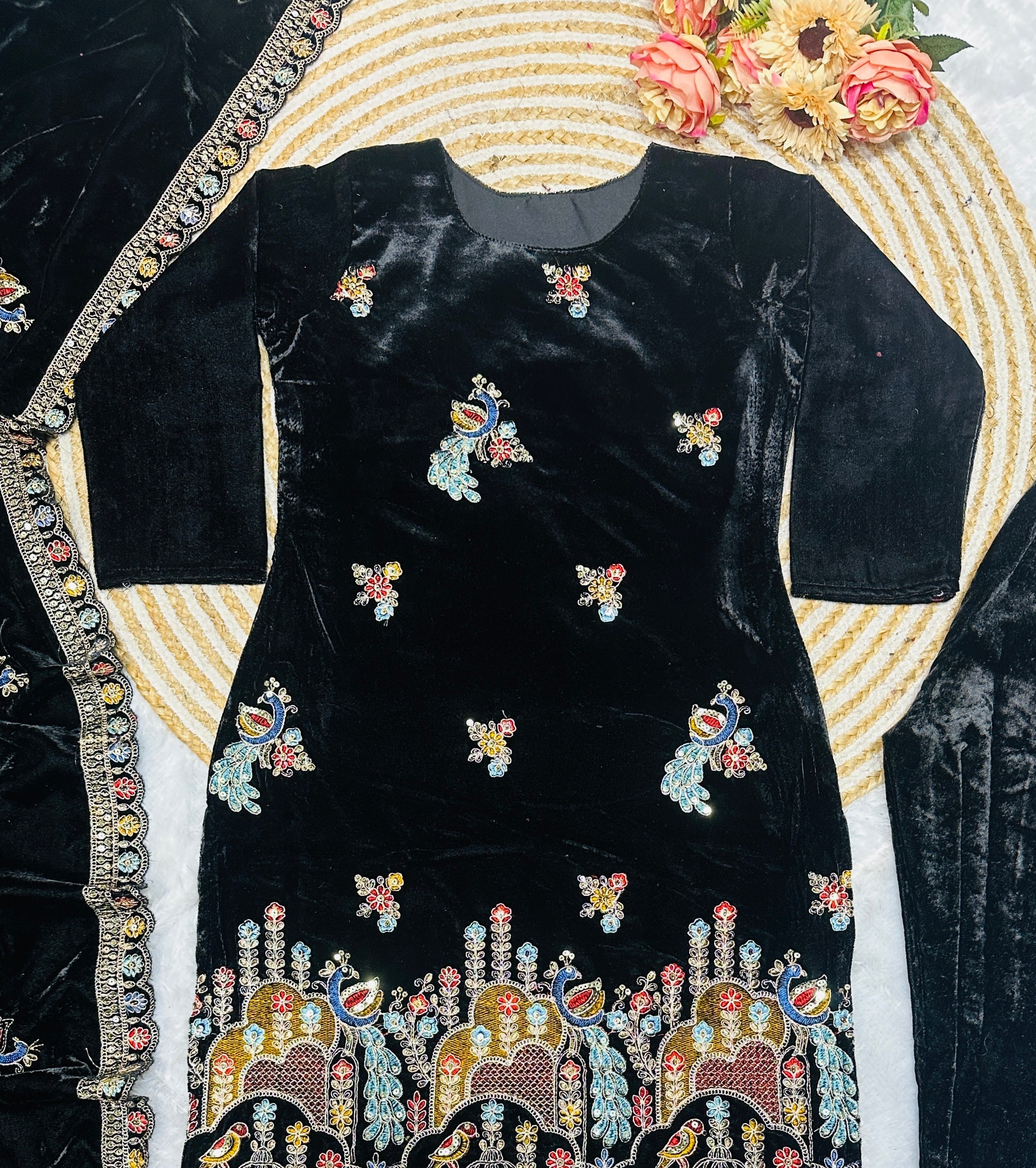 Designer Party Wear Top Bottom And Fancy Dupatta