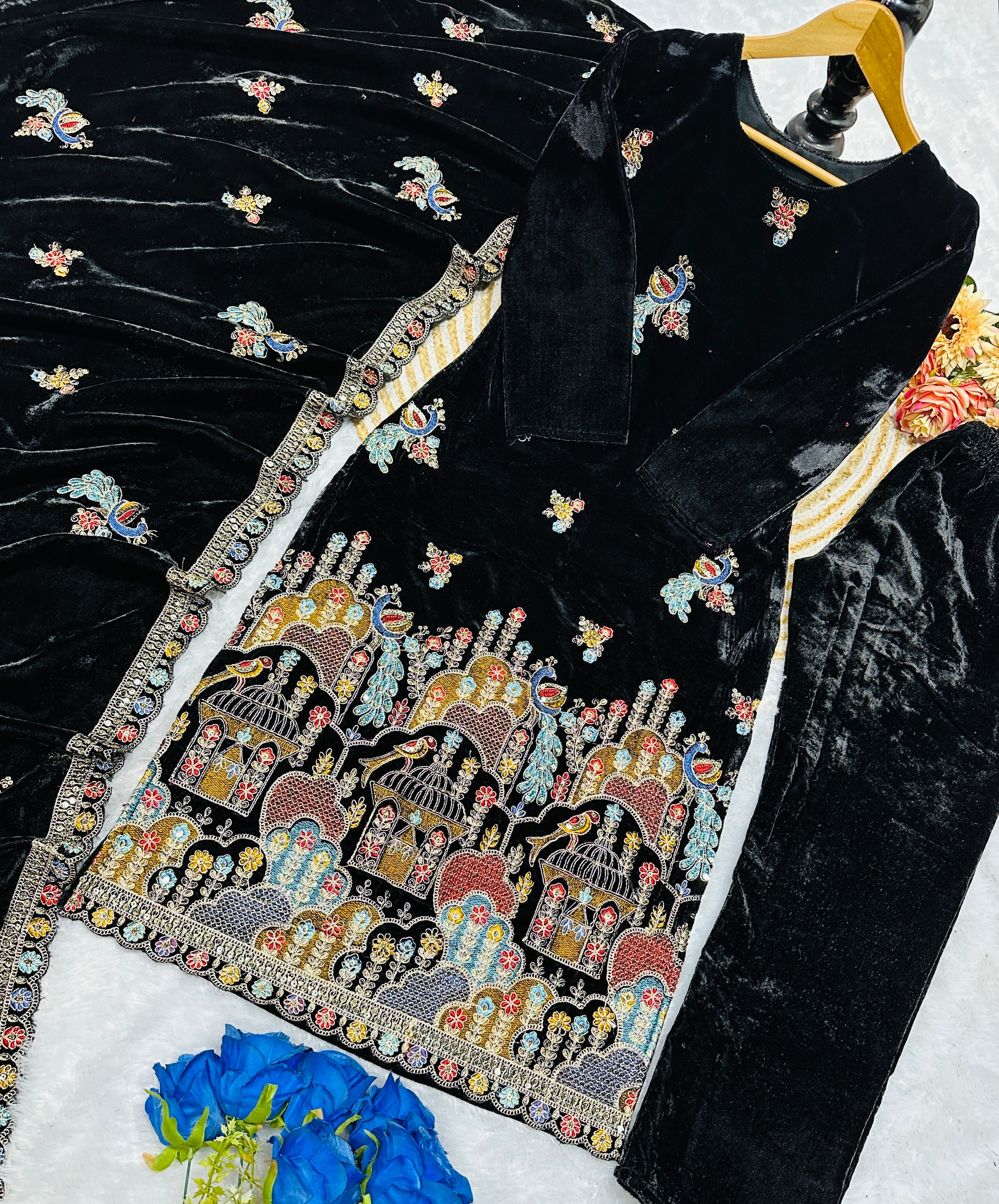 Designer Party Wear Top Bottom And Fancy Dupatta