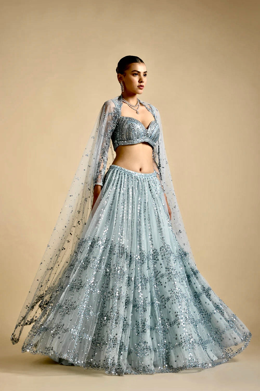 Party Wear Look Lehenga Choli With Sequence Work
