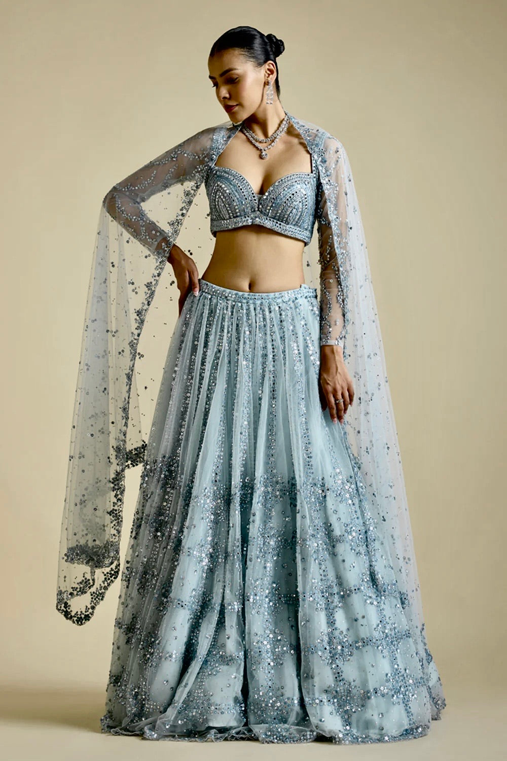 Party Wear Look Lehenga Choli With Sequence Work
