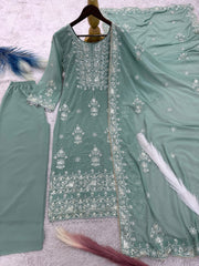 Party Wear Beautiful Top-Bottom And Dupatta