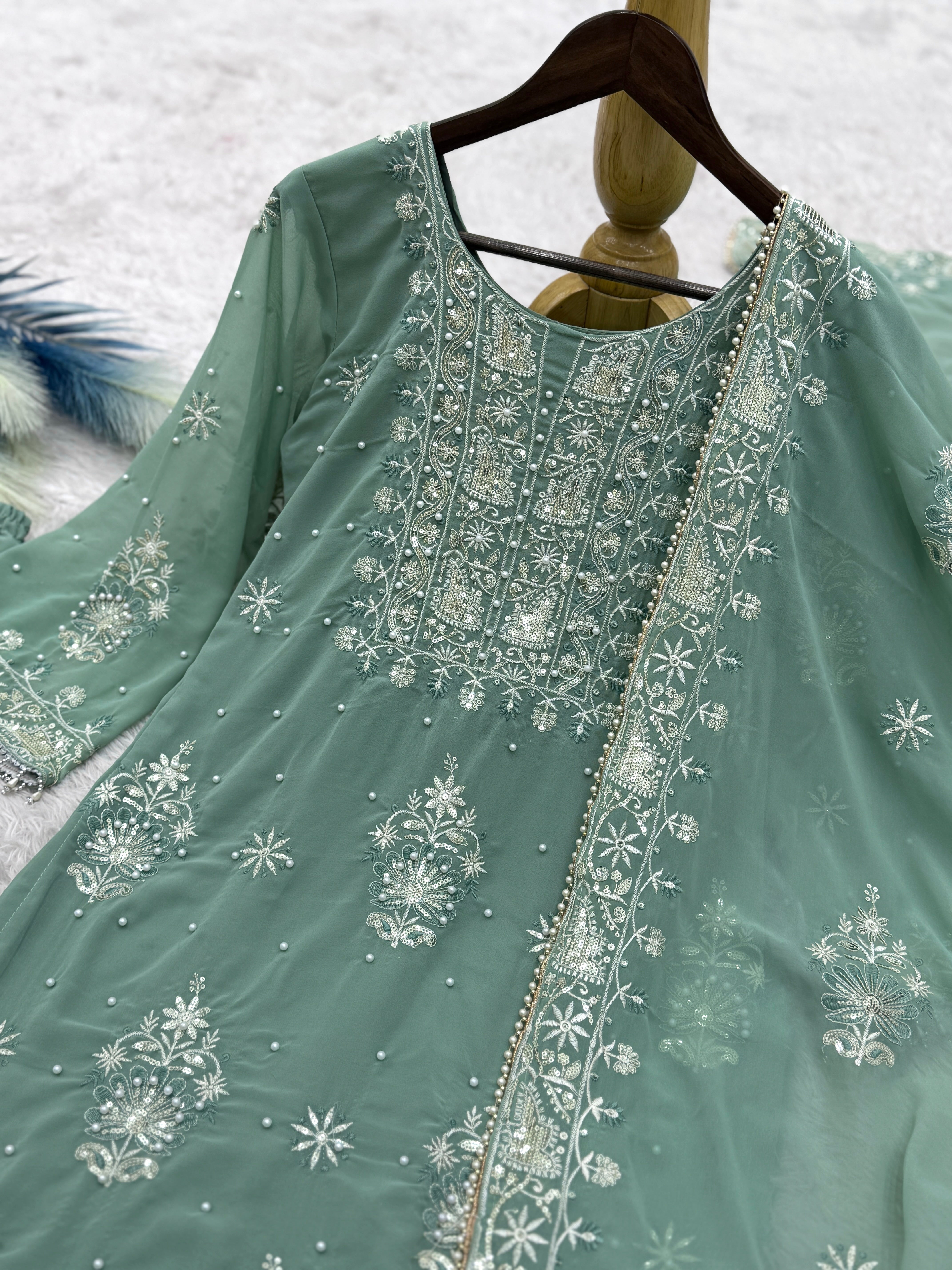 Party Wear Beautiful Top-Bottom And Dupatta