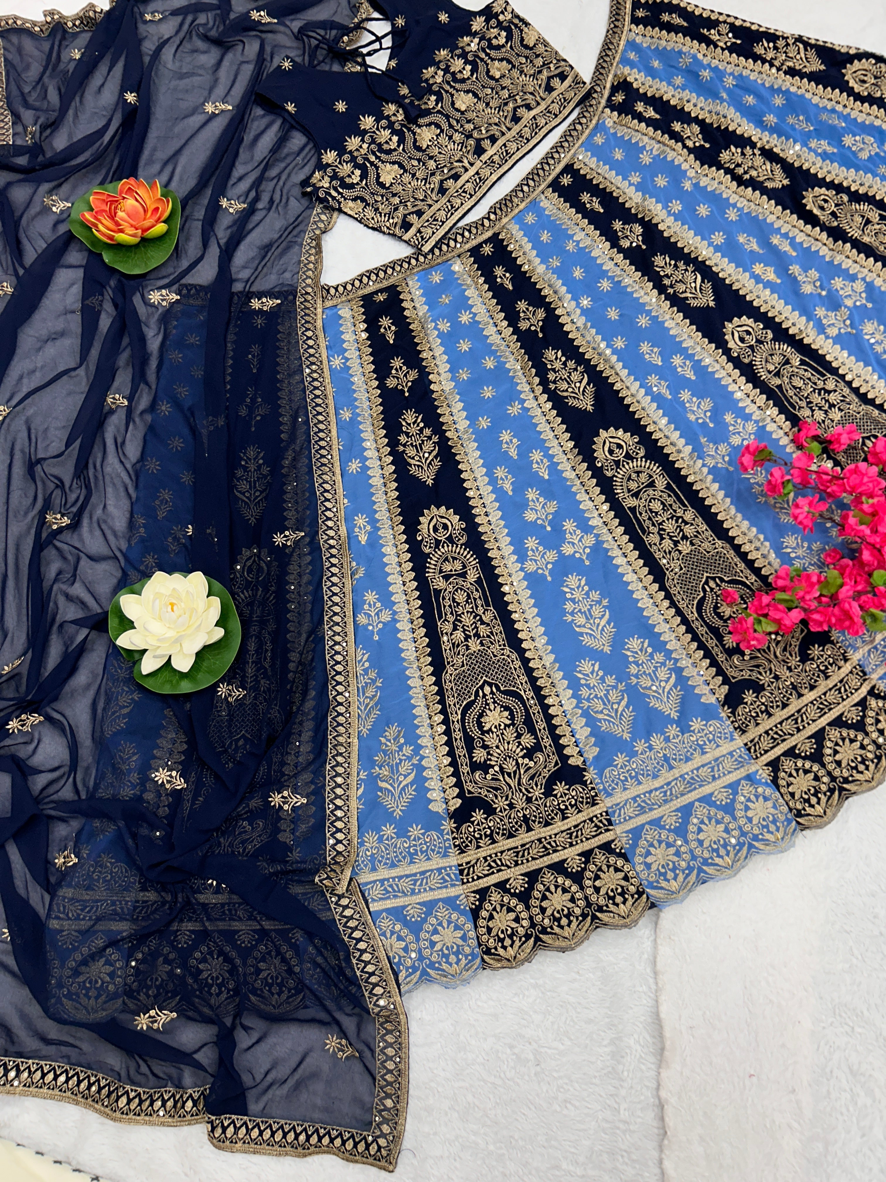 Party Wear Designer Lehenga Choli With Embroidery Work