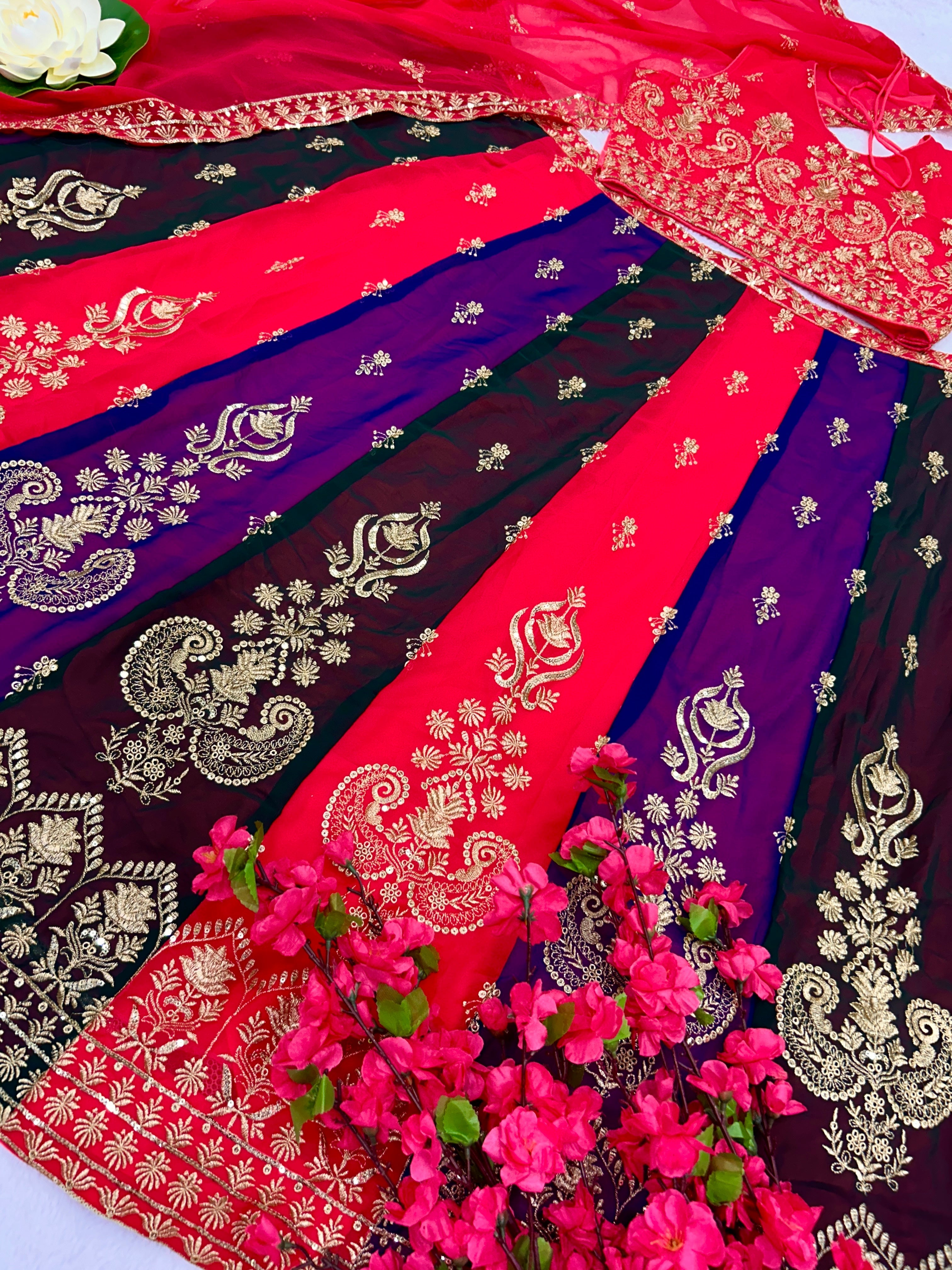 Designer Party Wear Lehenga Choli With Embroidery Work