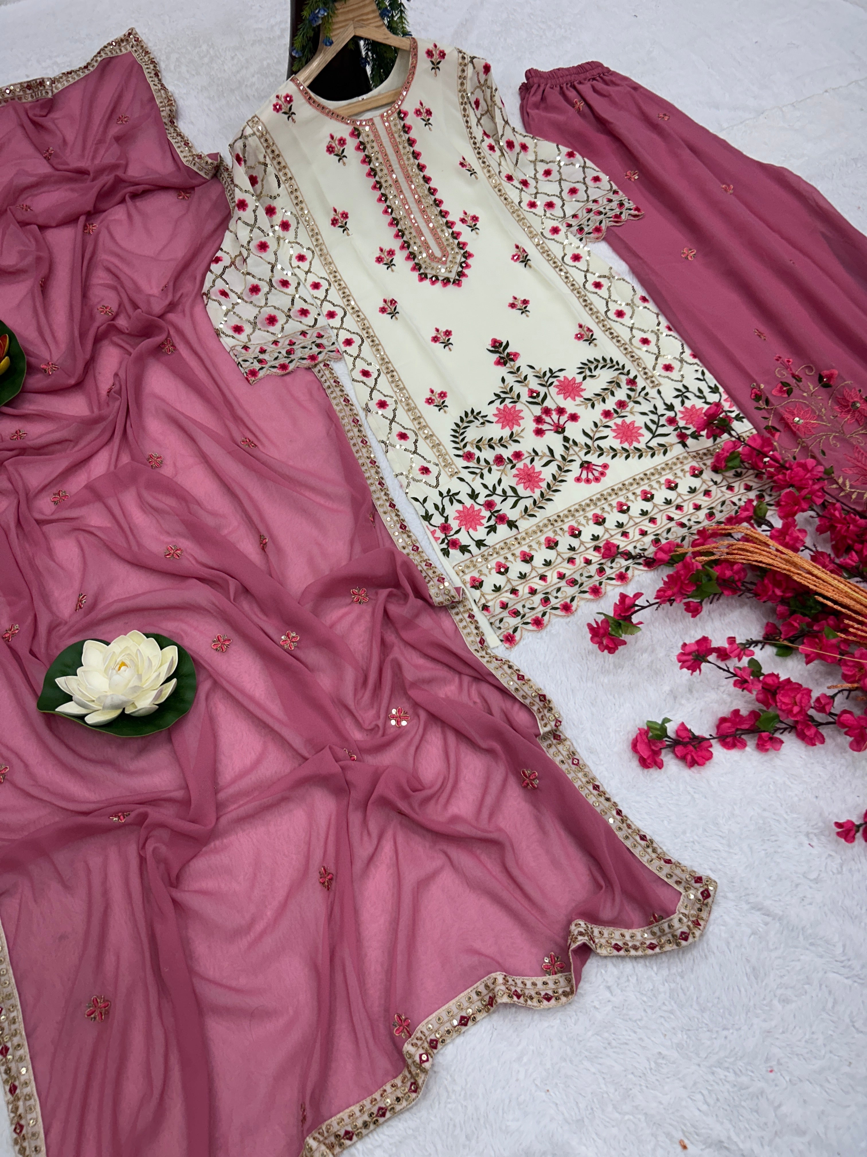 Party Wear Beautiful Top-Bottom And Fancy Dupatta