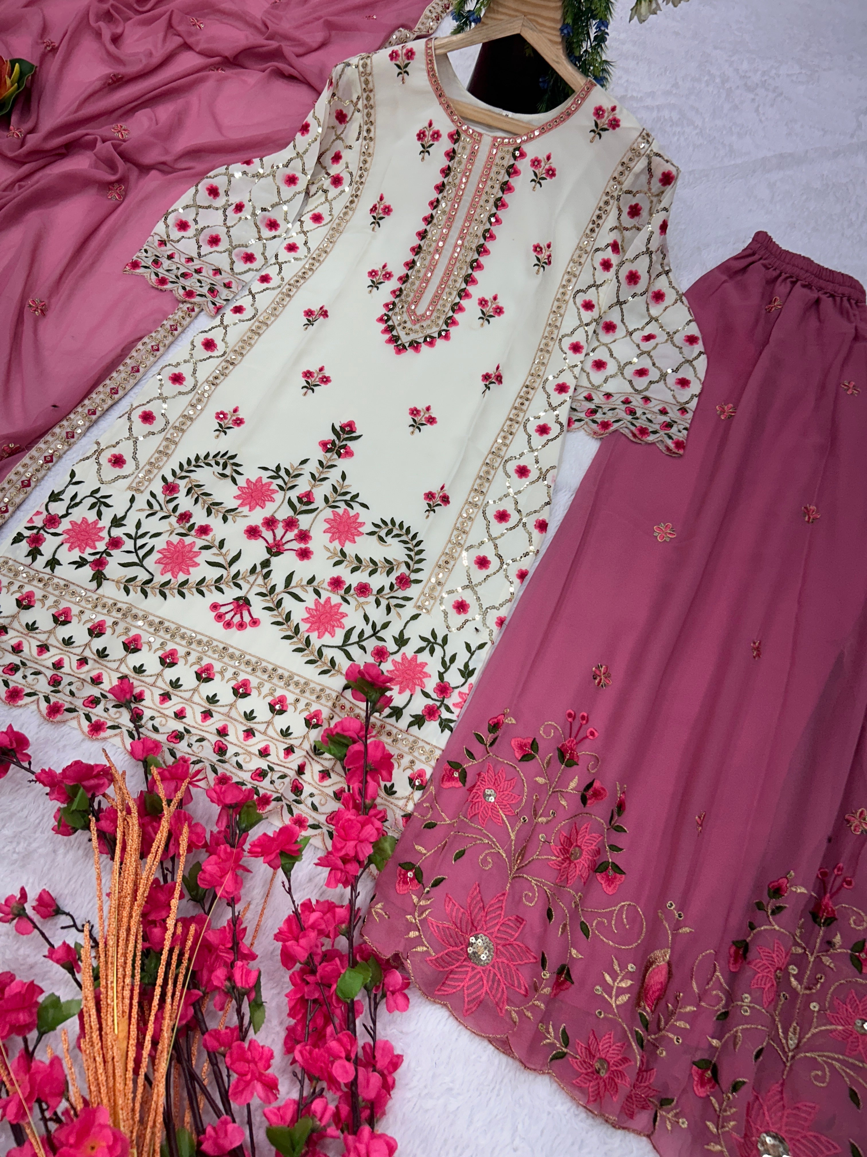 Party Wear Beautiful Top-Bottom And Fancy Dupatta