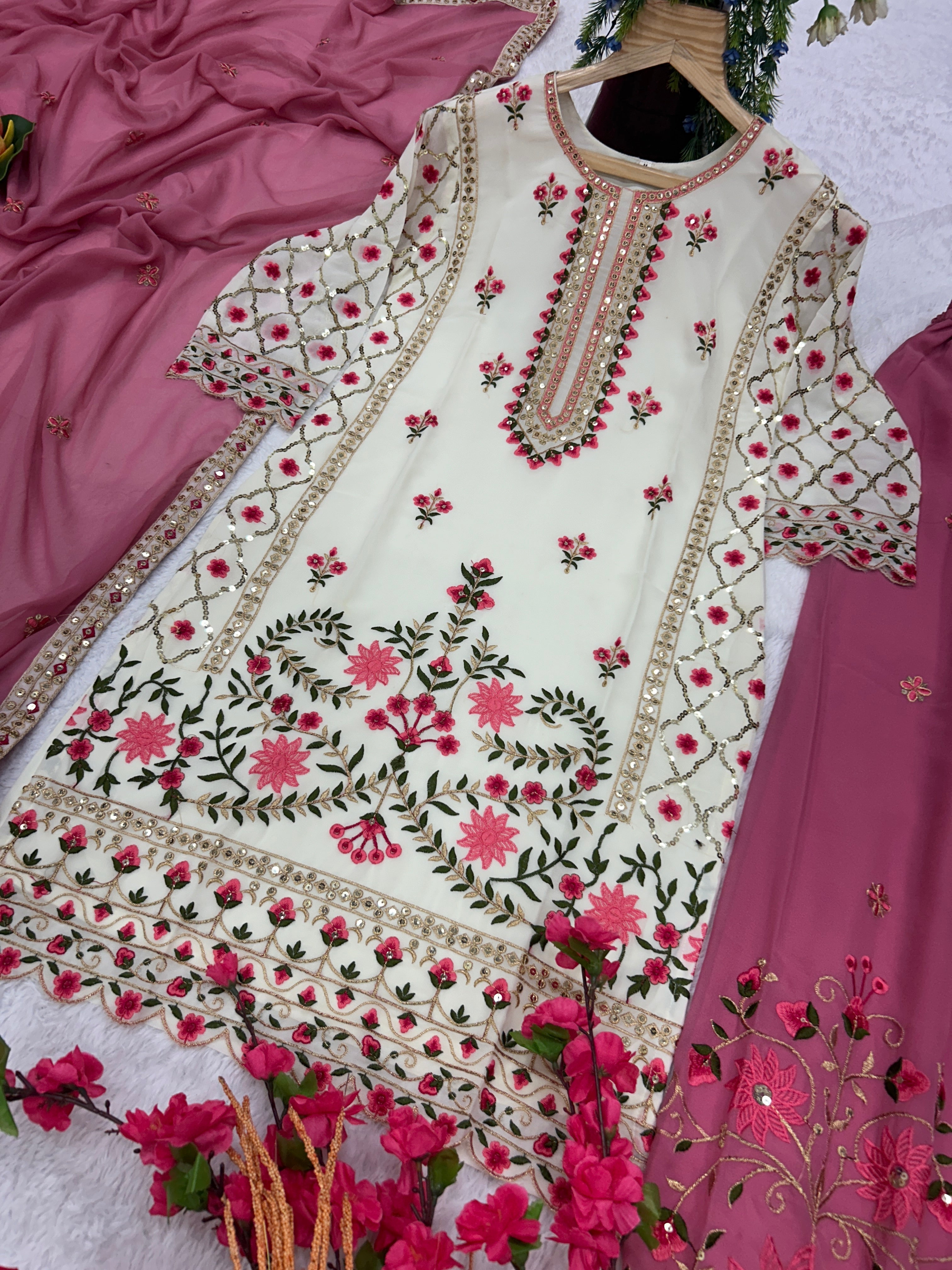 Party Wear Beautiful Top-Bottom And Fancy Dupatta