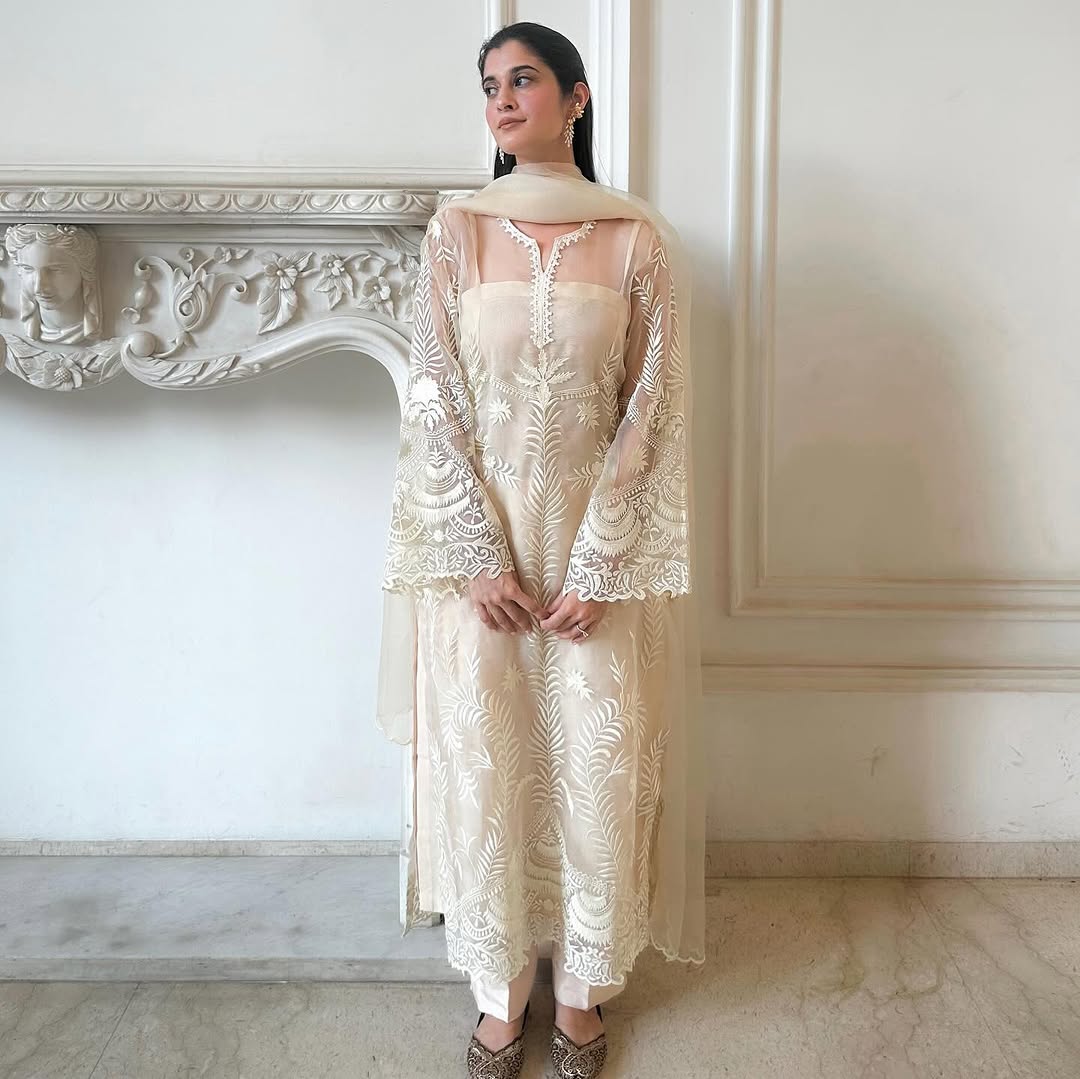 Beautiful Party Wear Top Pent And Dupatta With Embroidery Work