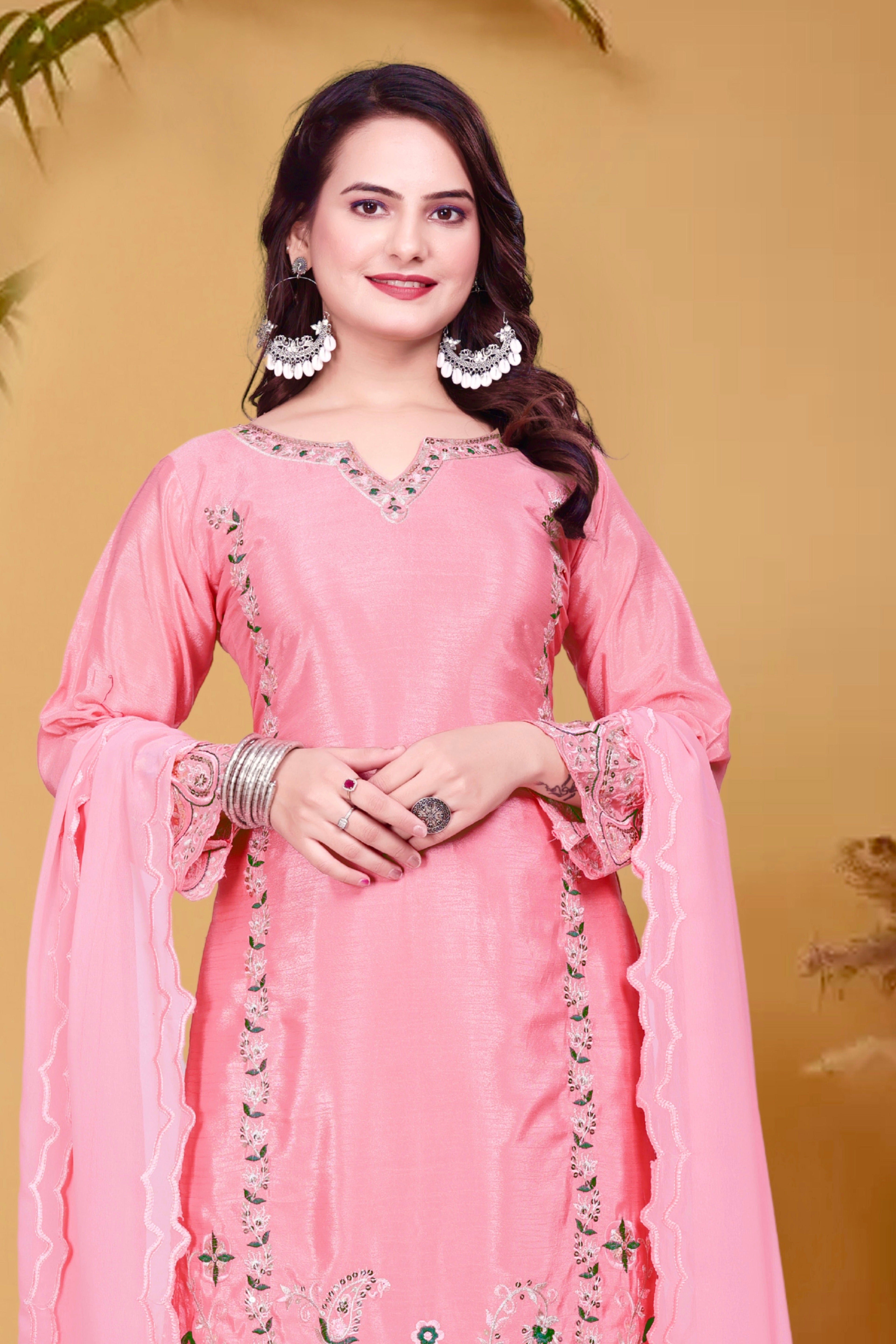 Party Wear Designer Top-Bottom And Beautiful Dupatta