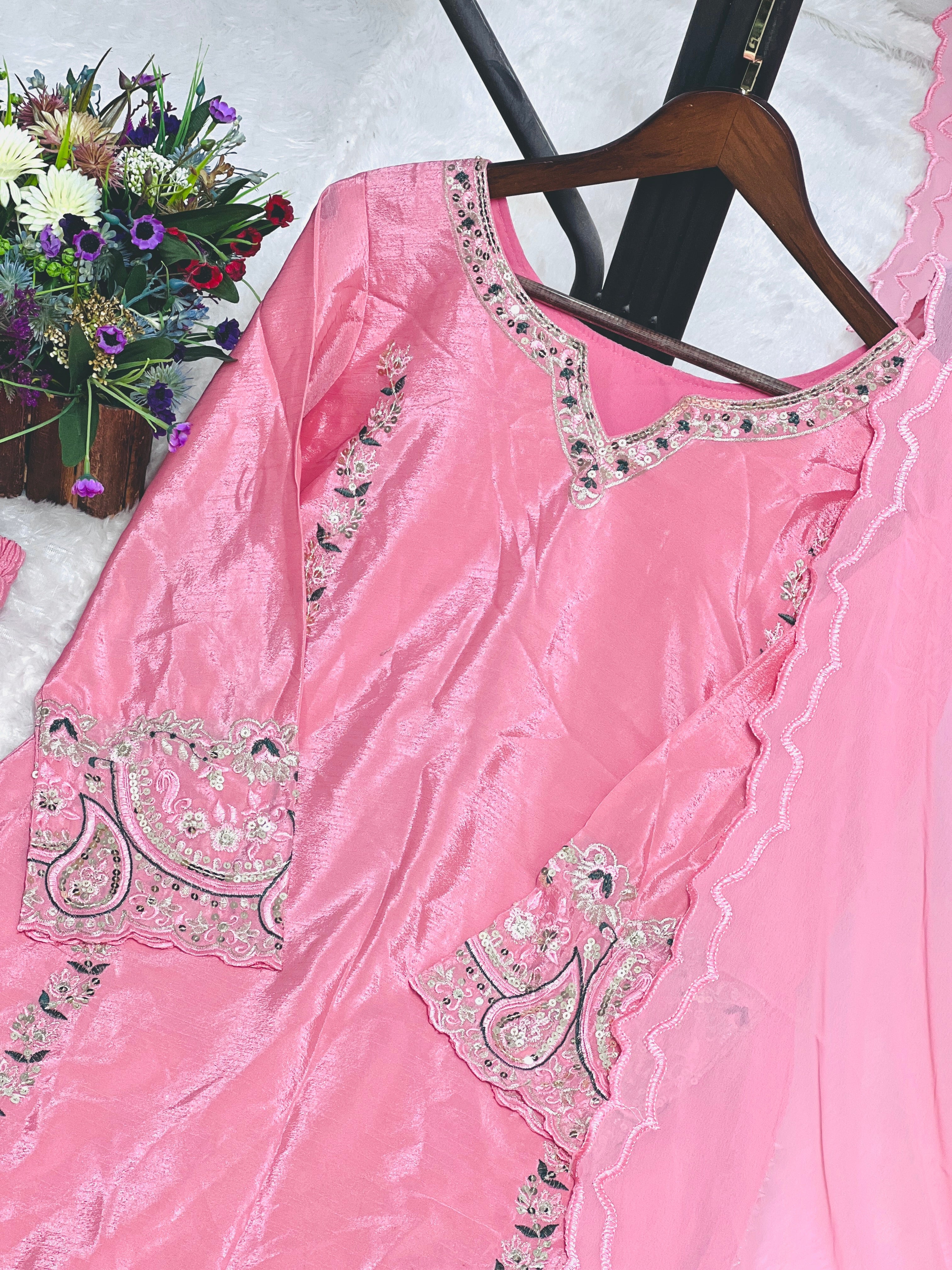 Party Wear Designer Top-Bottom And Beautiful Dupatta