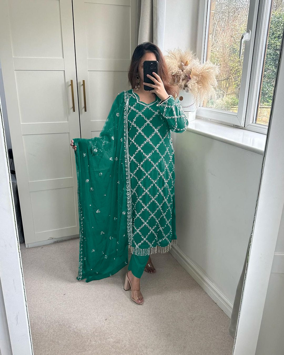 Party Wear Beautiful Top Bottom And Fancy Dupatta