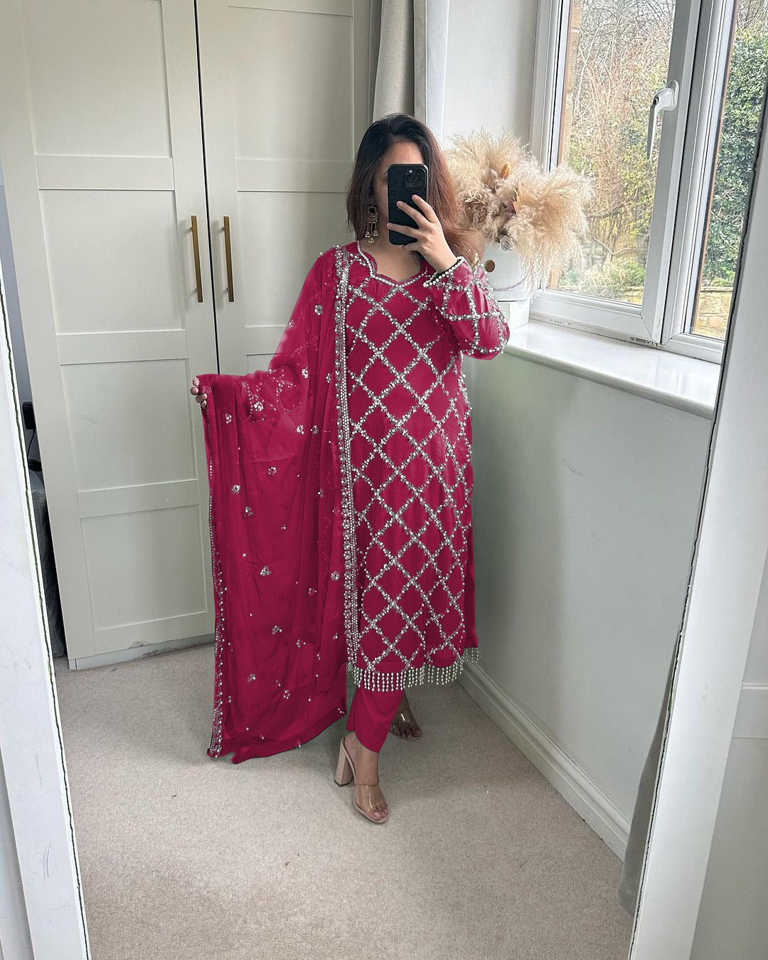 Party Wear Beautiful Top Bottom And Fancy Dupatta