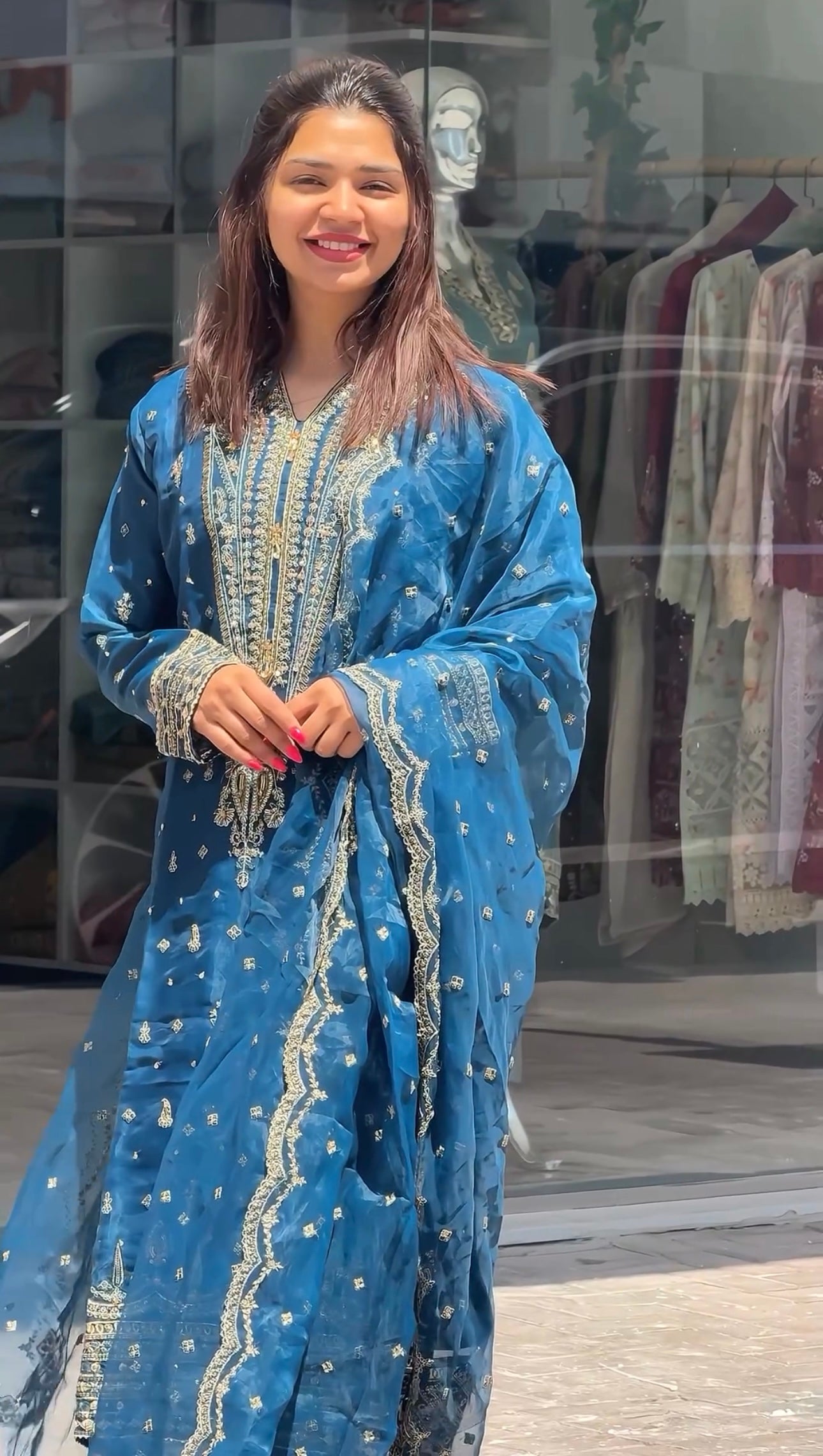 Beautiful Party Wear Look Heavy Organza Silk Top Bottom & Dupatta Set