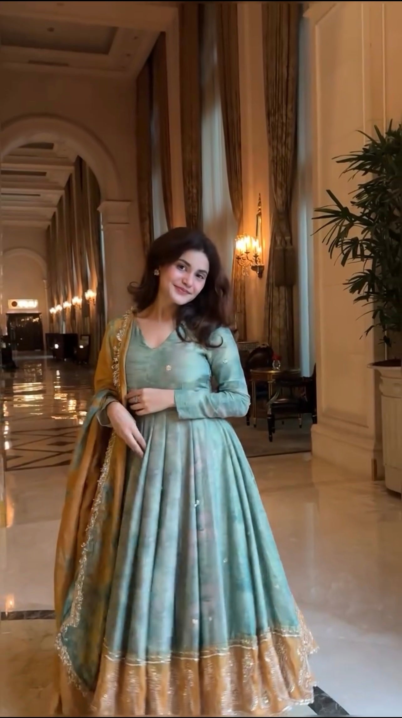 Designer Party Wear Look Gown-Dupatta in Heavy Embroidery Sequence Work