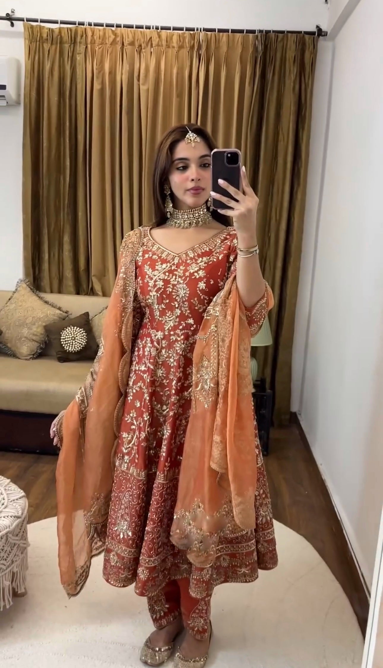 Designer Party Wear Gown With Bottom And Dupatta