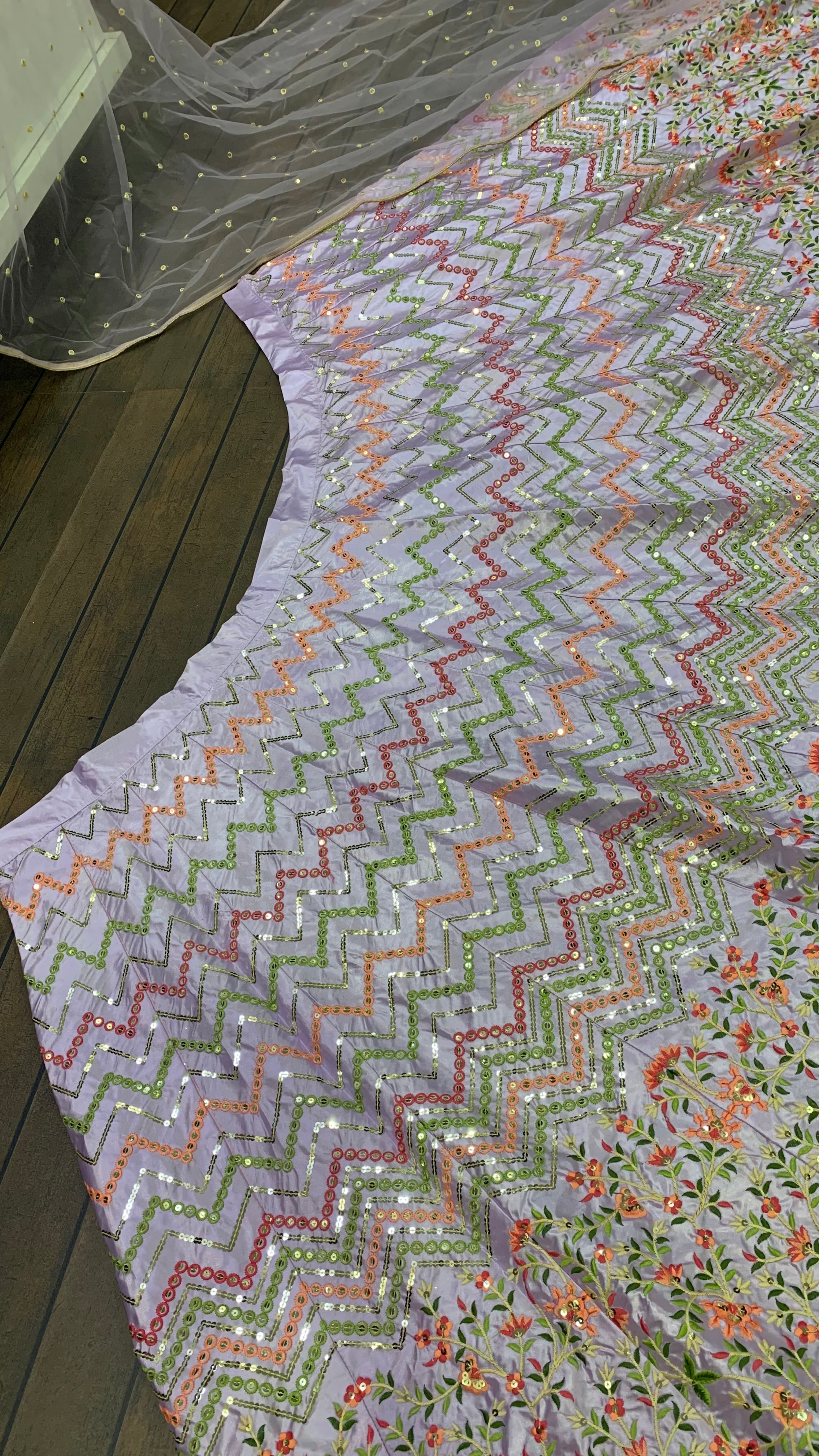 Designer Party Wear Lehenga Choli With Sequence & Thread Work