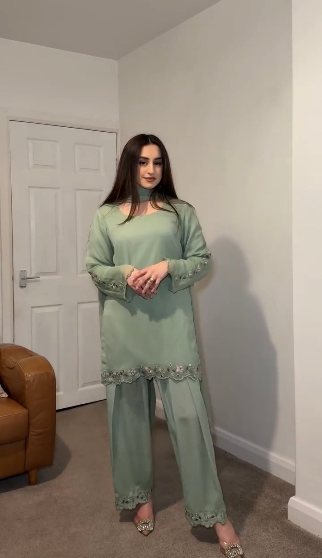 Designer Party Wear Look Top With Plazzo