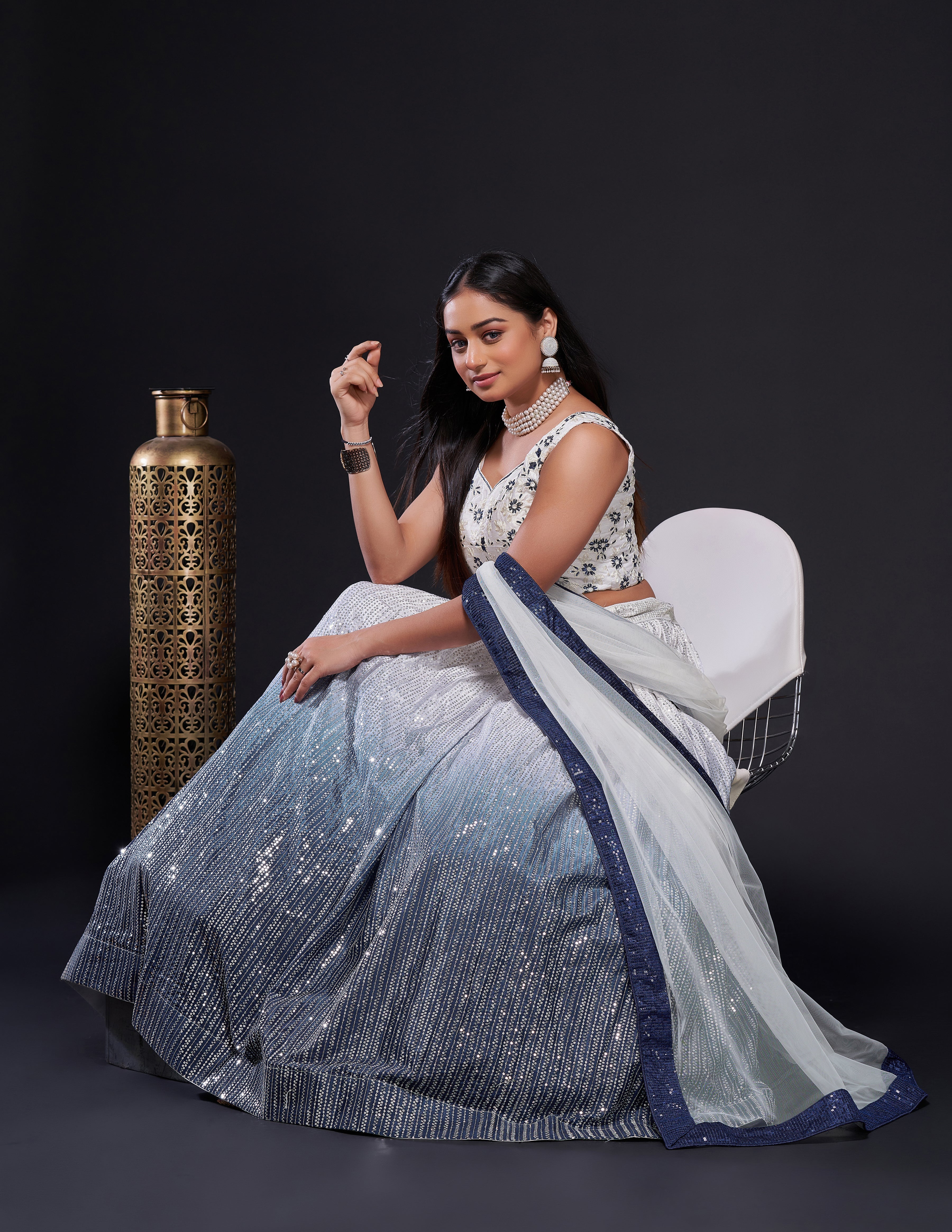 Party Wear Lehenga Choli With Sequence Work