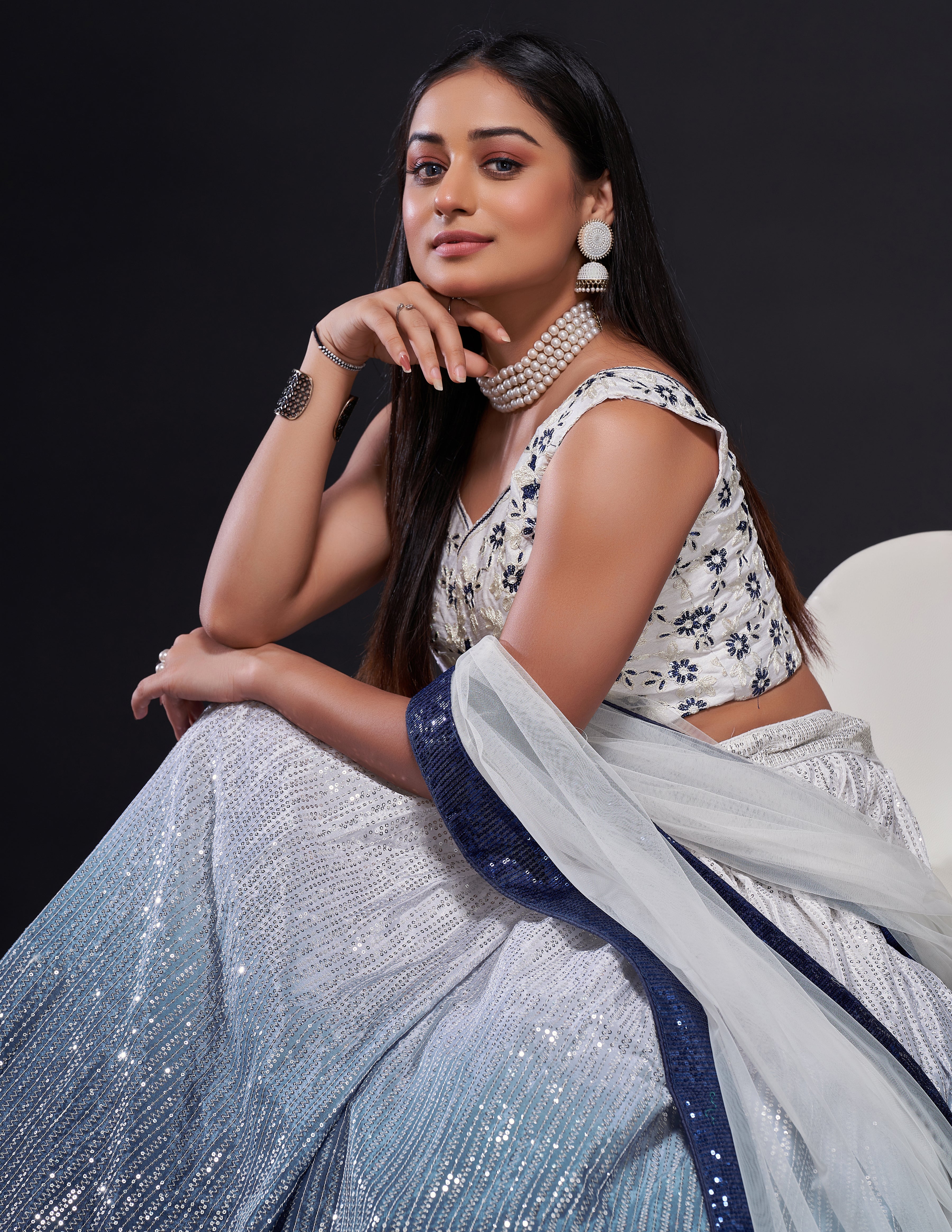 Party Wear Lehenga Choli With Sequence Work