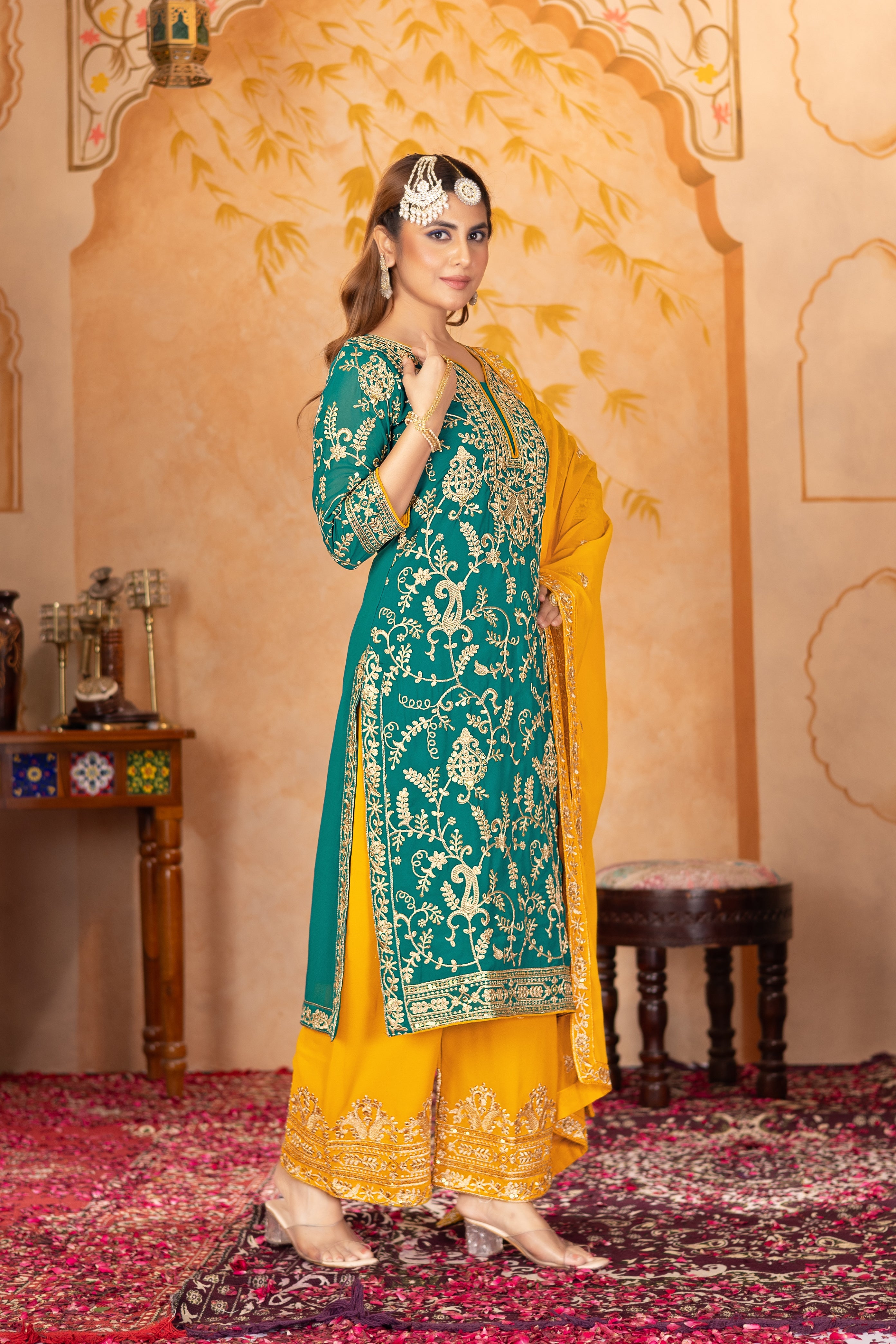 Party Wear Designer Suit, Pent And Beautiful Dupatta