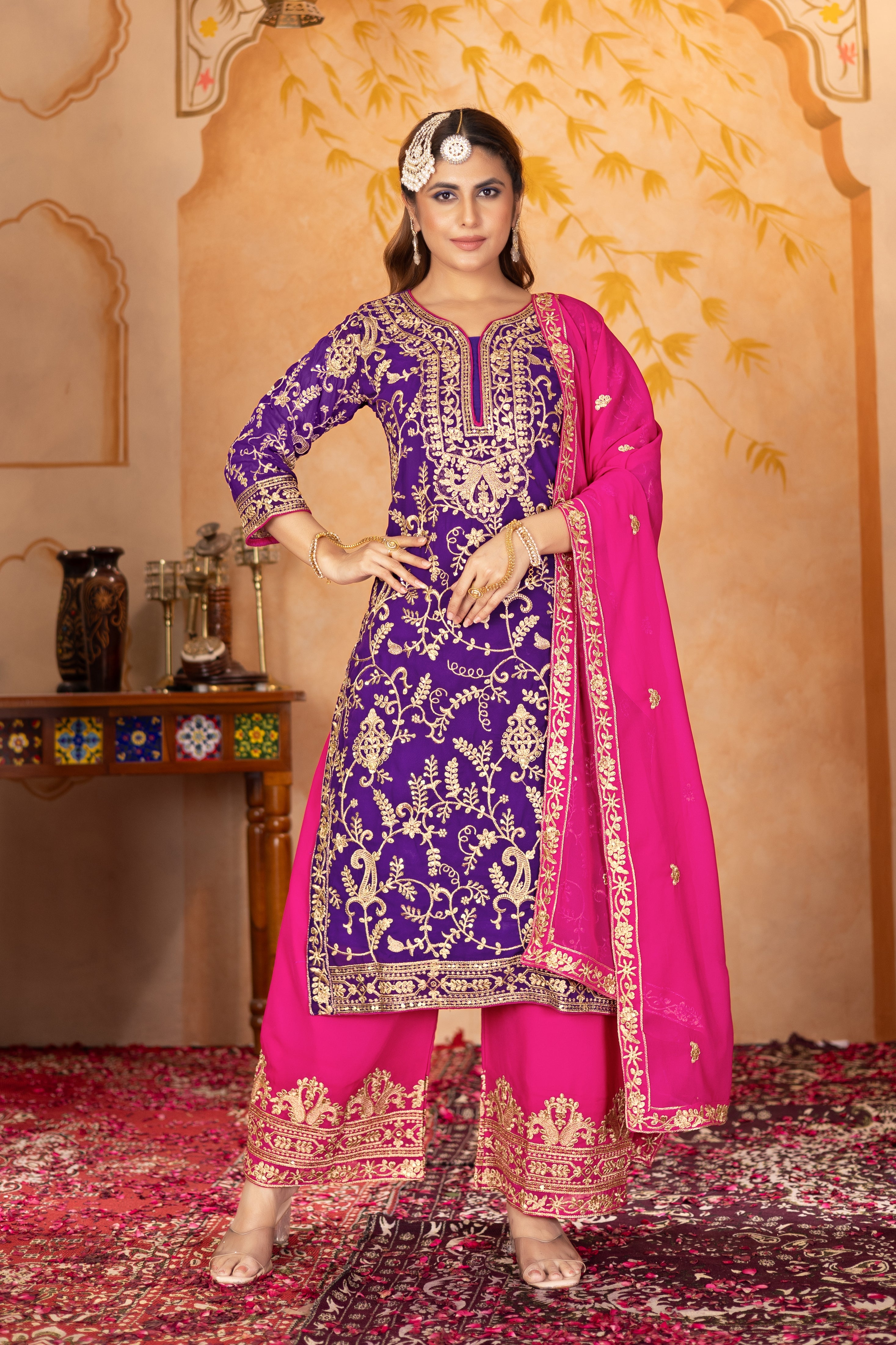 Party Wear Designer Suit, Pent And Beautiful Dupatta