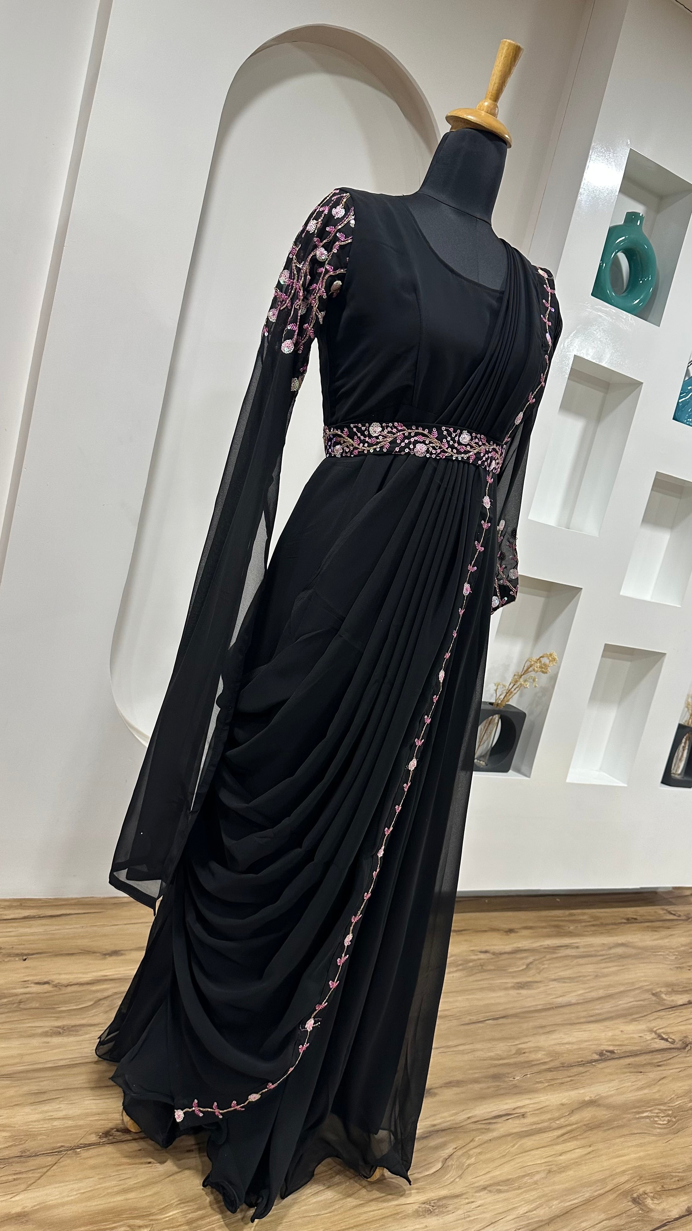 Party Wear Look Gown With Sequence & Dori Work