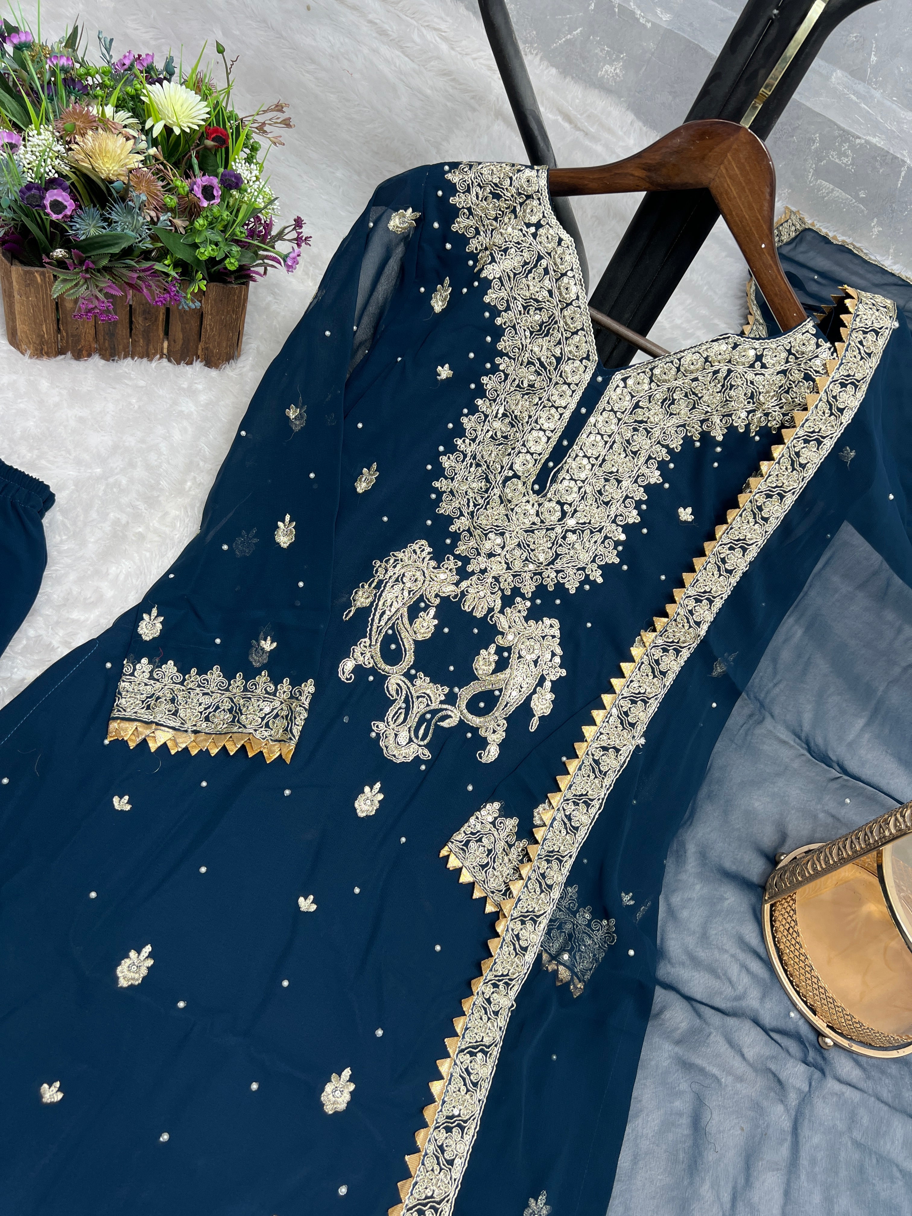 Party Wear Beautiful Top And Bottom With Fancy Dupatta