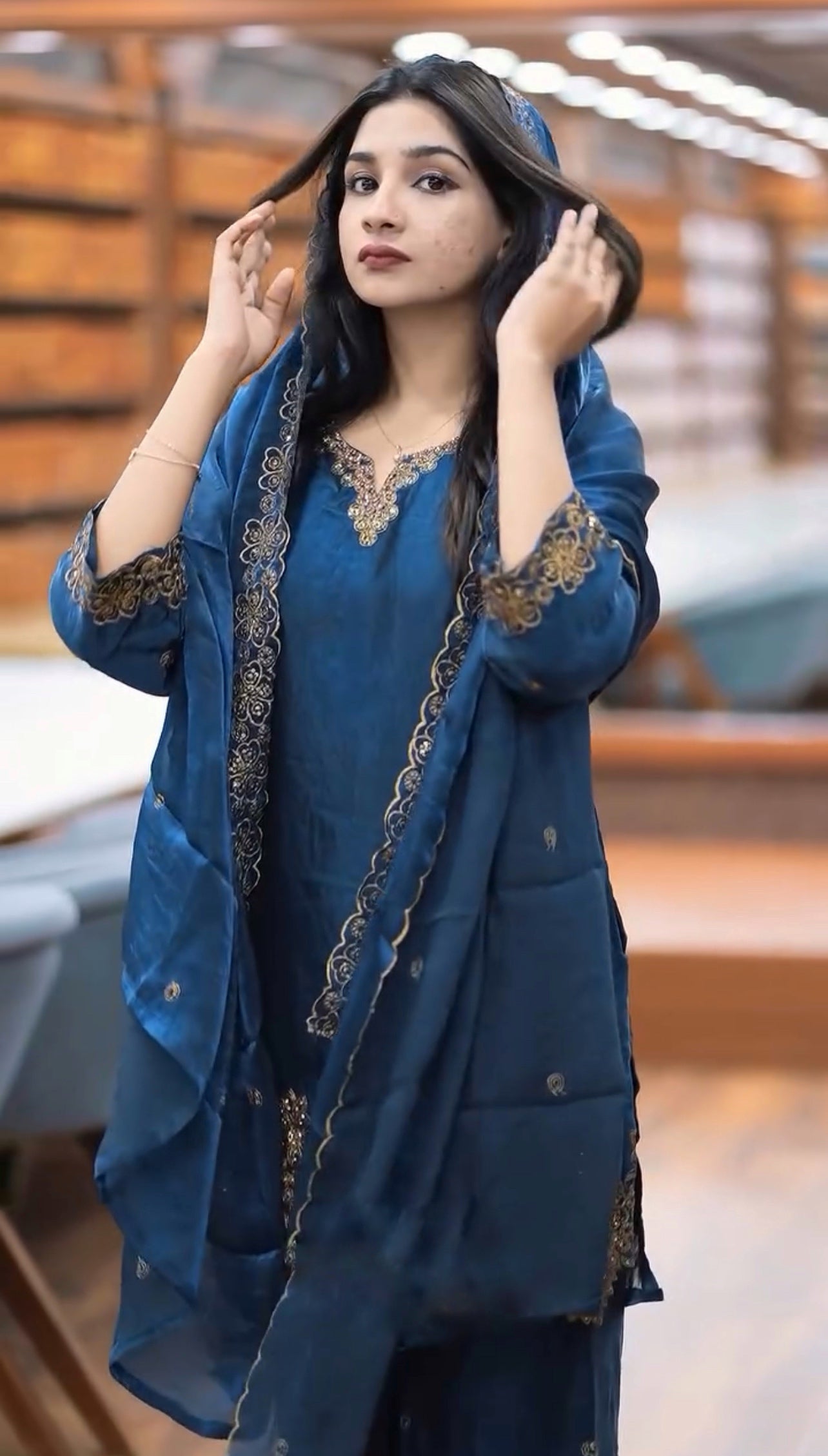 Designer Top-Bottom And Dupatta With Heavy Embroidery Sequence Work