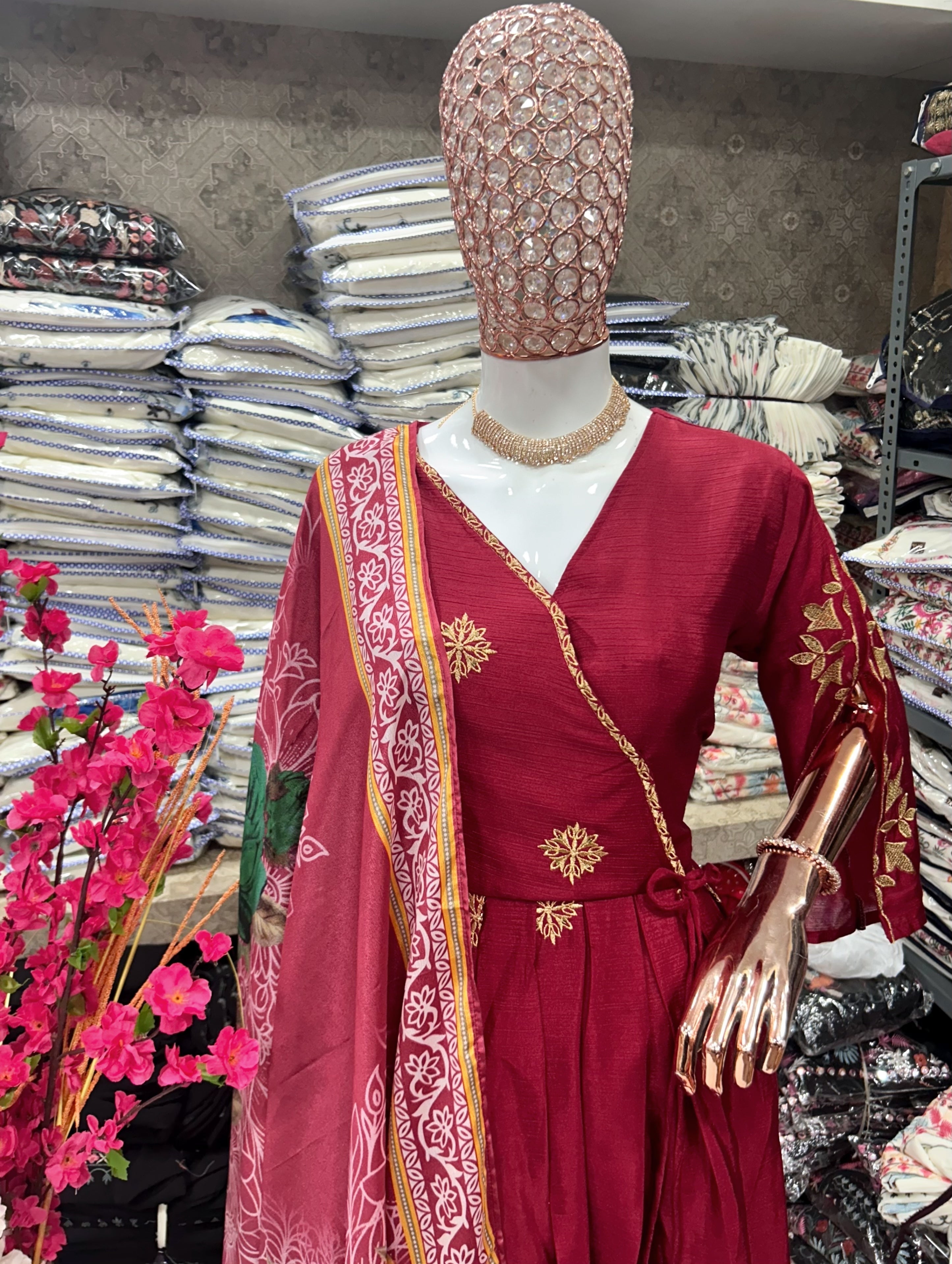 Party Wear Designer Anarkali Gown And Dupatta With Dupatta