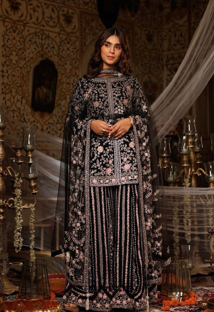 Fancy Top - Garara And Fancy Dupatta With Stone Hand Work