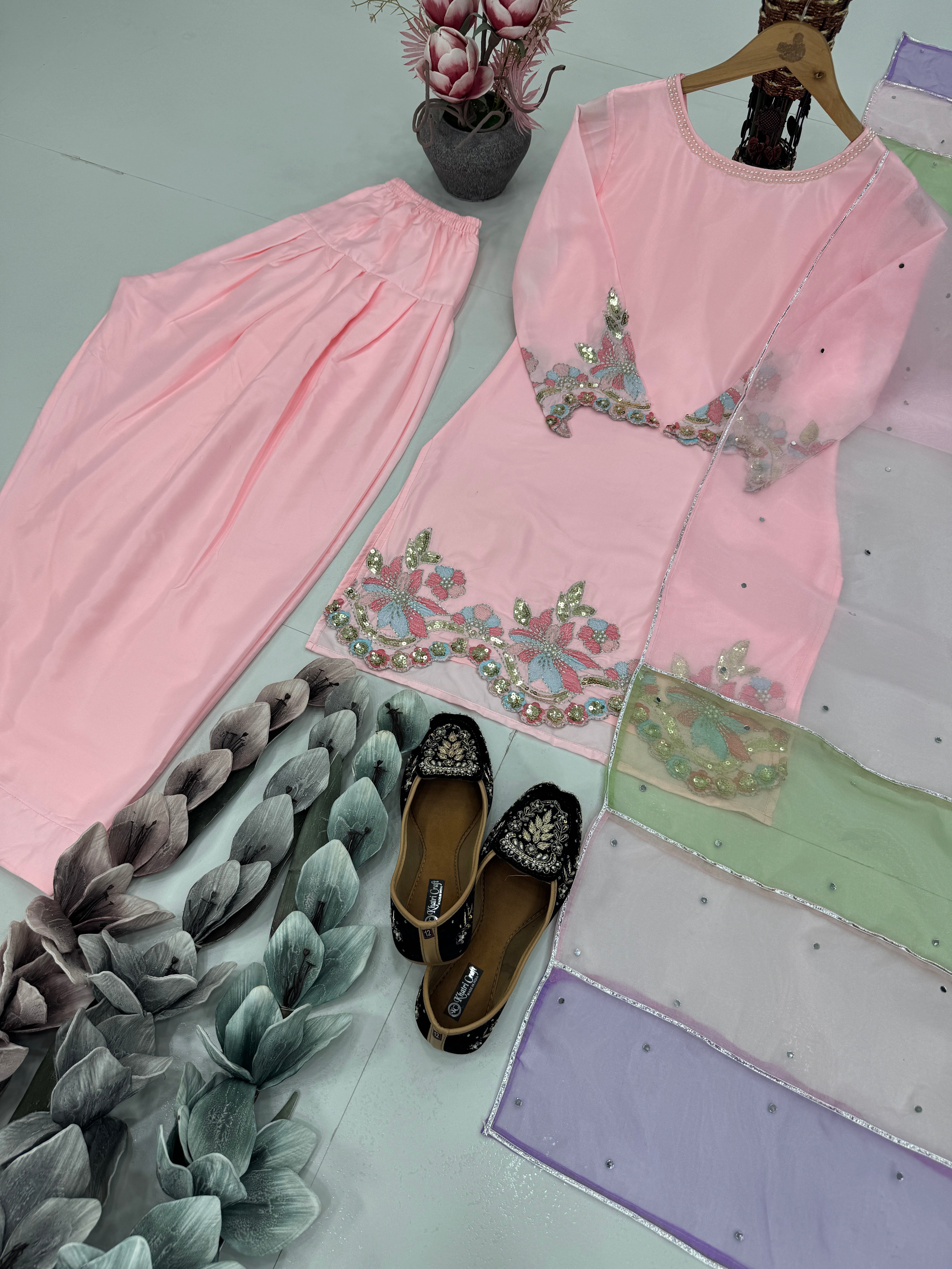 Party Wear Designer Top-Bottom And Beautiful Dupatta