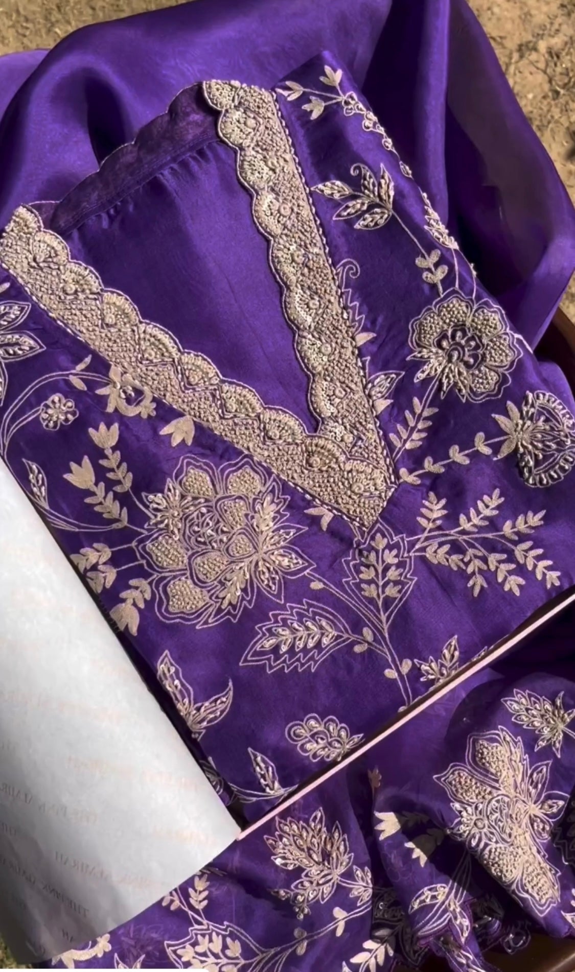 Designer Party Wear Suit Pent And Dupatta With Sequence Work