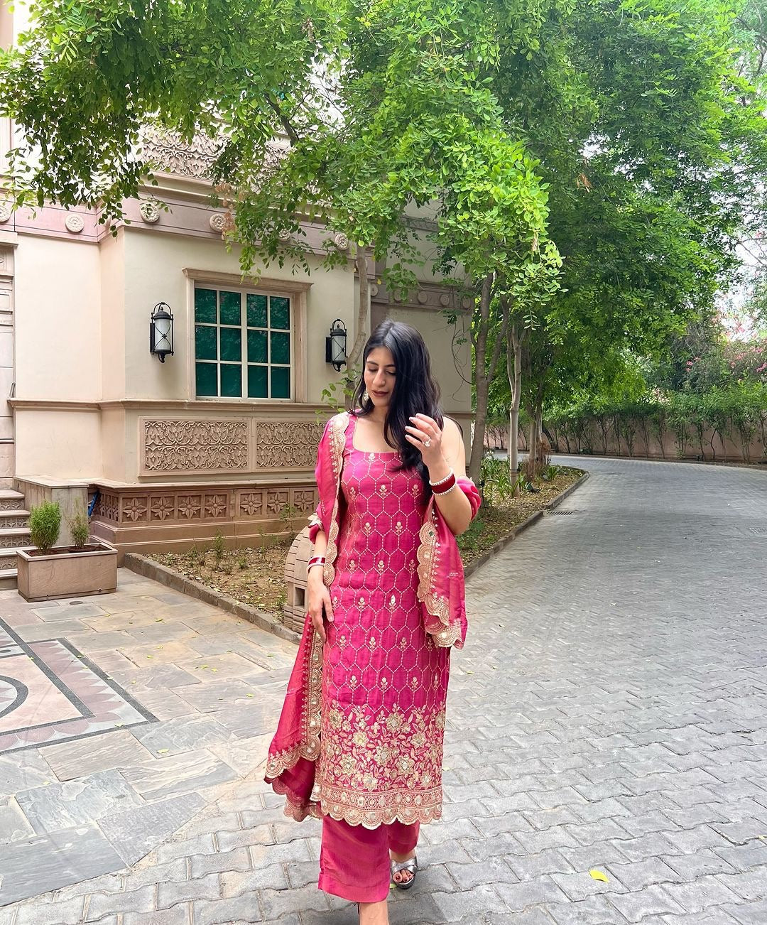 Beautiful Party Wear Top-Bottom And Dupatta