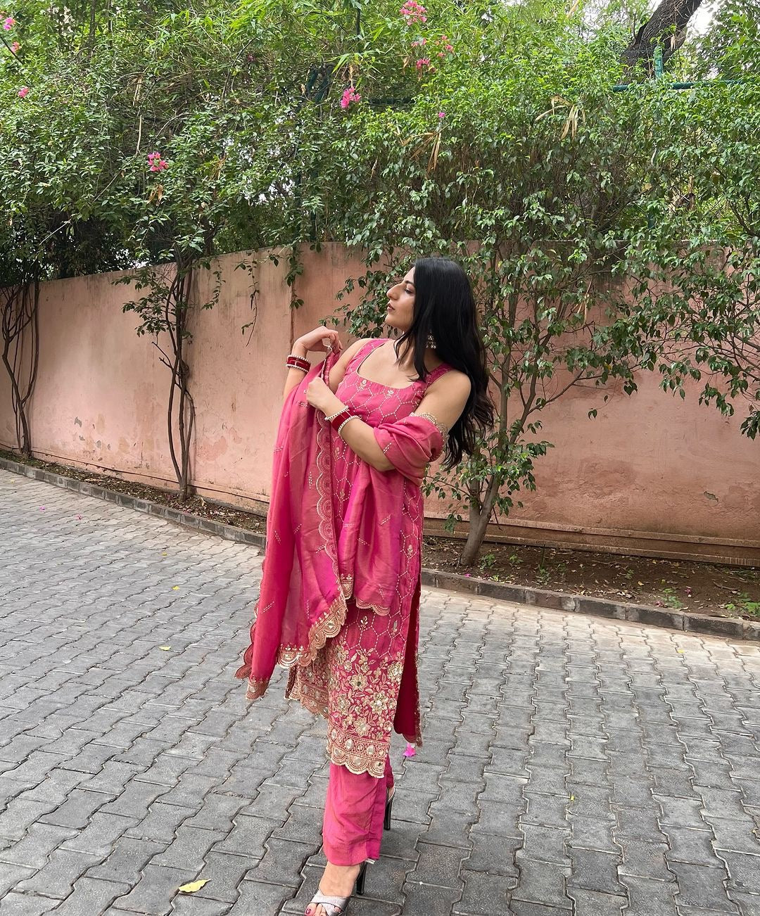 Beautiful Party Wear Top-Bottom And Dupatta